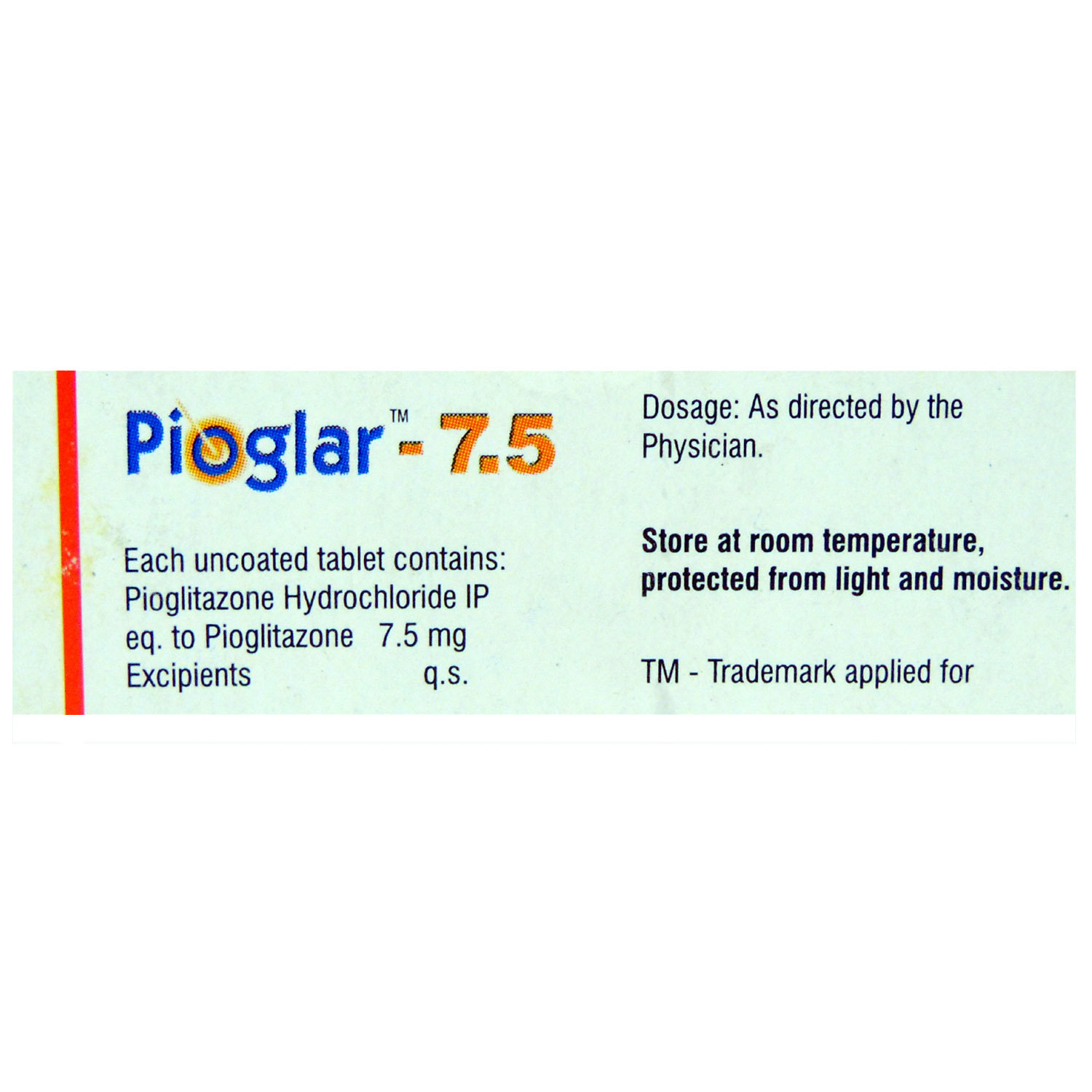 Pioglar-7.5 Tablet 10's, Pack of 10 TABLETS Pioglar-7.5 Tablet 10's, Pack of 10 TABLETS
