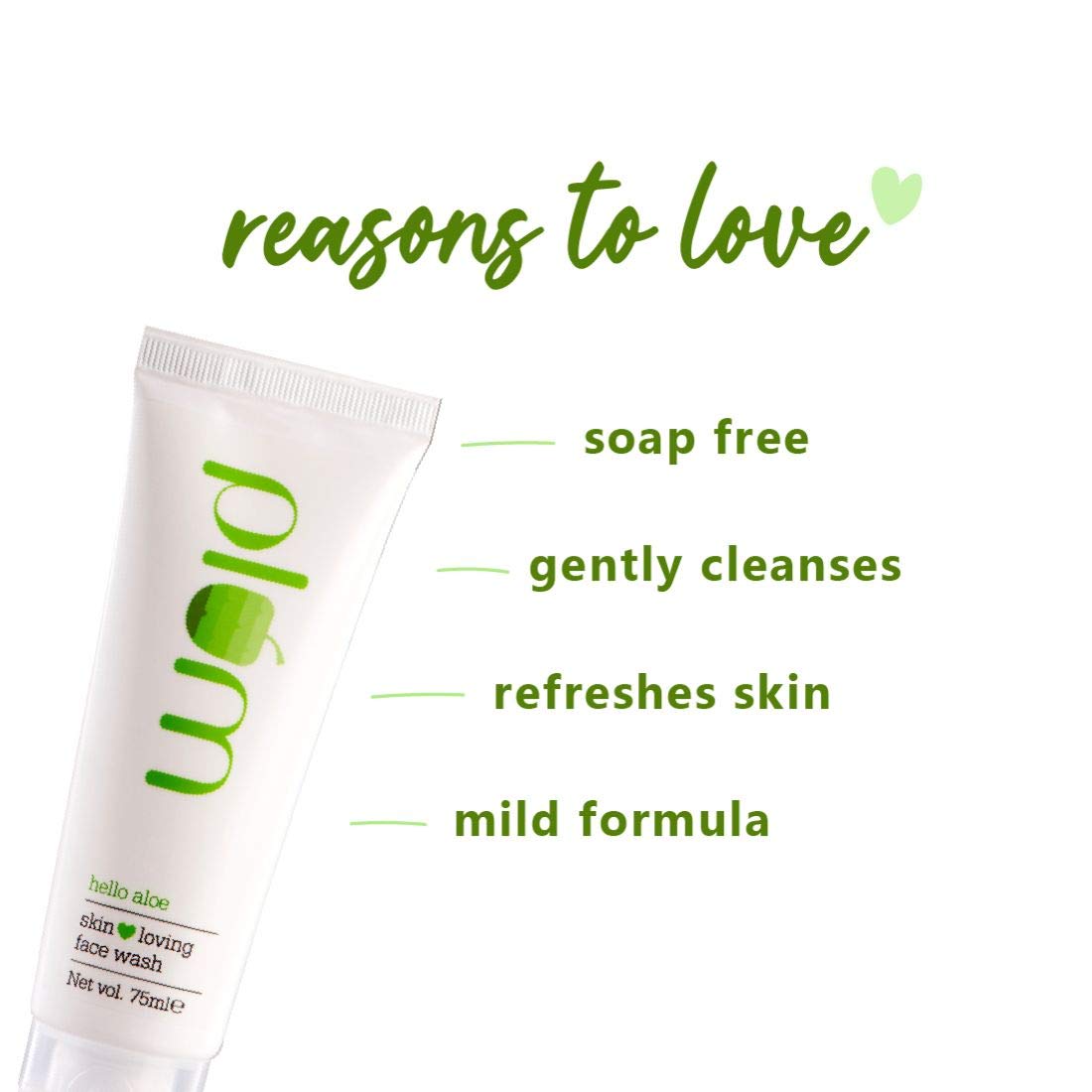 Plum Hello Aloe Skin Loving Face Wash 75 ml | Gently Cleanses | Soothes & Refreshes Skin, Pack of 1 Plum Hello Aloe Skin Loving Face Wash 75 ml | Gently Cleanses | Soothes & Refreshes Skin, Pack of 1