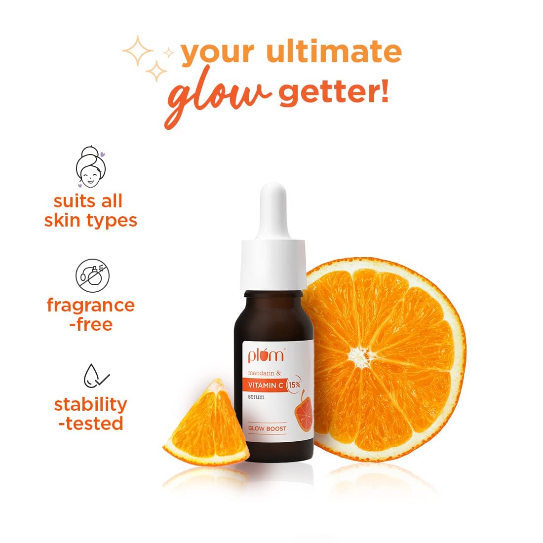 Plum 15% Vitamin C Serum with Mandarin, 20 ml, Pack of 1 Plum 15% Vitamin C Serum with Mandarin, 20 ml, Pack of 1