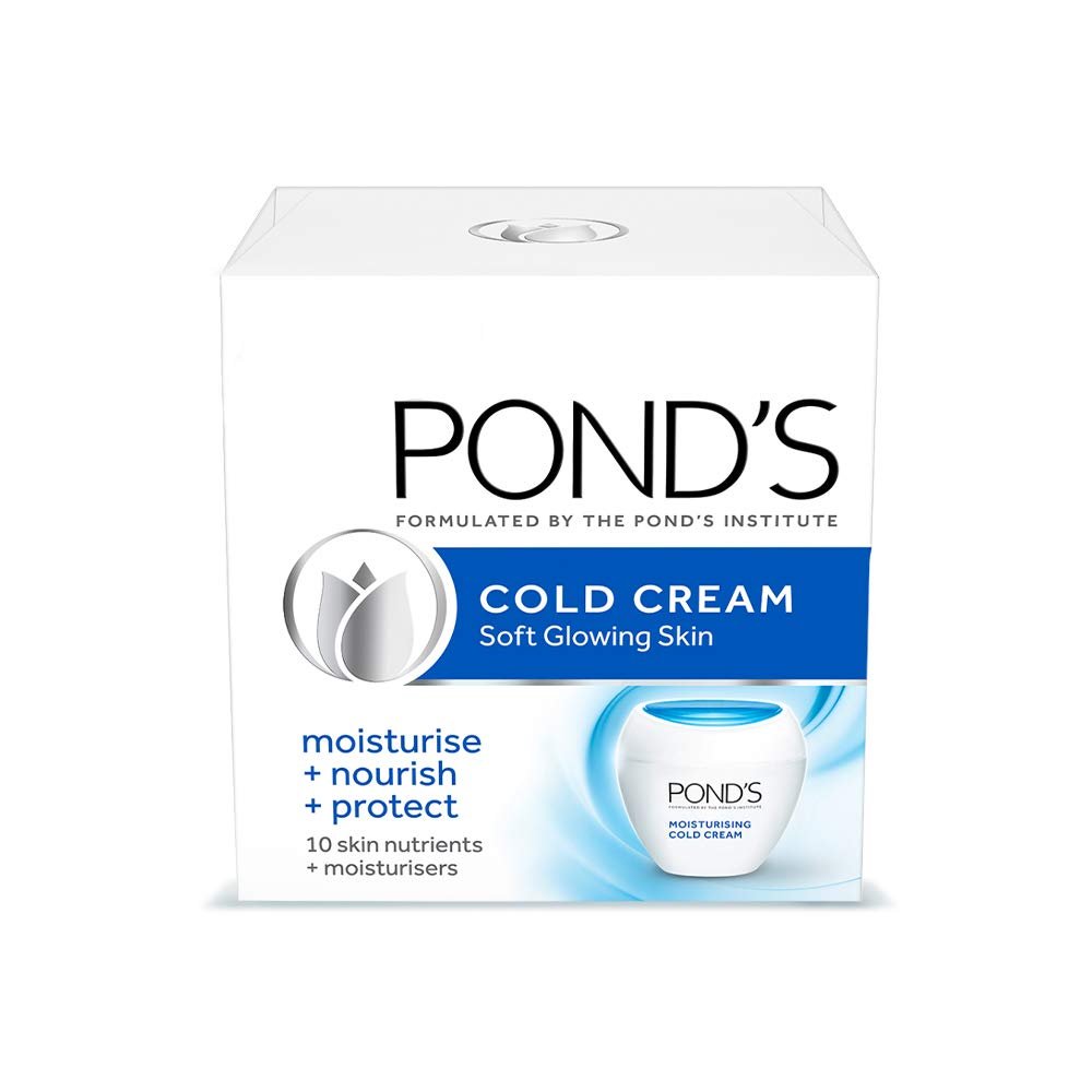 Pond's Moisturising Cold Cream 55 ml | With 10 Skin Nutrients & Moisturizers | Nourishes, Moisturises & Protects Skin | For Soft Glowing Skin In Winter, Pack of 1 Pond's Moisturising Cold Cream 55 ml | With 10 Skin Nutrients & Moisturizers | Nourishes, Moisturises & Protects Skin | For Soft Glowing Skin In Winter, Pack of 1