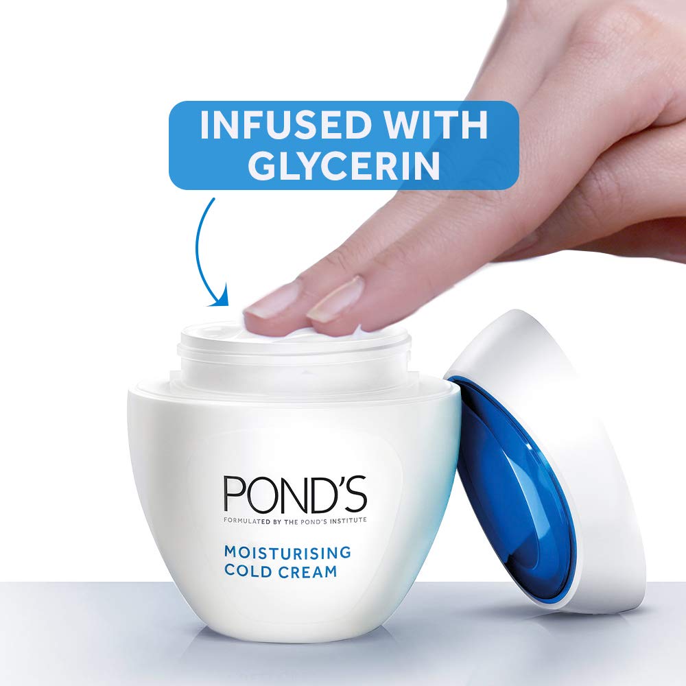 Pond's Moisturising Cold Cream 55 ml | With 10 Skin Nutrients & Moisturizers | Nourishes, Moisturises & Protects Skin | For Soft Glowing Skin In Winter, Pack of 1 Pond's Moisturising Cold Cream 55 ml | With 10 Skin Nutrients & Moisturizers | Nourishes, Moisturises & Protects Skin | For Soft Glowing Skin In Winter, Pack of 1