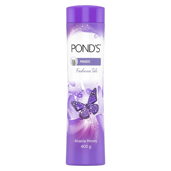 Pond's Magic Acacia Honey Freshness Talc Powder 400 gm | Reduce Sweat | Controls Body Odour With Fragrance Of Acacia Honey | Ideal For Both Men &amp; Women, Pack of 1