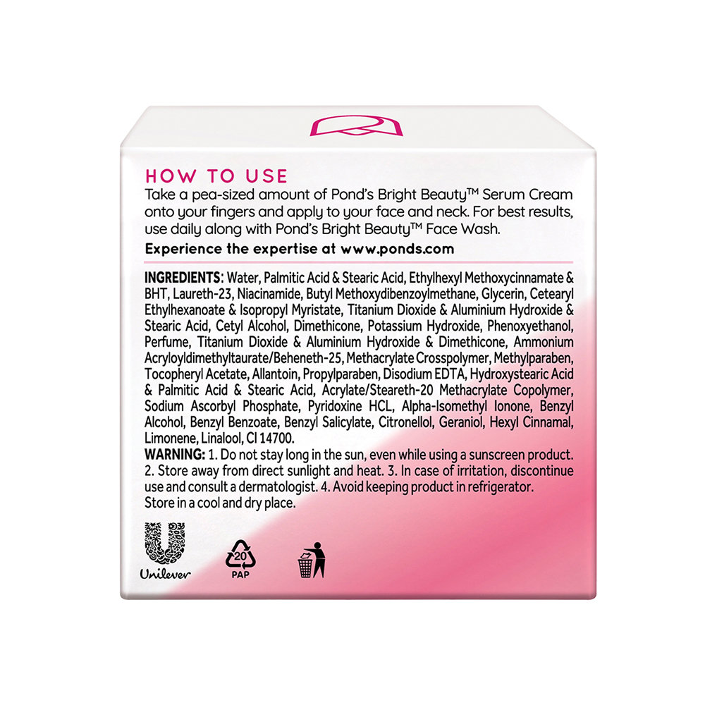 Pond's Bright Beauty SPF15 PA++ Spot-less Day Cream, 50 gm, Pack of 1 Pond's Bright Beauty SPF15 PA++ Spot-less Day Cream, 50 gm, Pack of 1