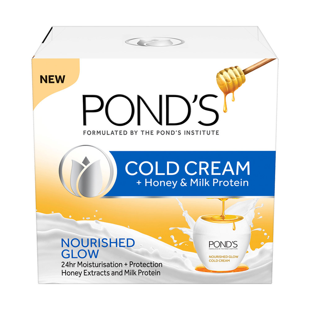 Pond's Honey & Milk Cold Cream 55 ml | Honey Extract & Milk Protein | Protects & Moisturises Upto 24Hrs | For Nourished Glowing Skin, Pack of 1 Pond's Honey & Milk Cold Cream 55 ml | Honey Extract & Milk Protein | Protects & Moisturises Upto 24Hrs | For Nourished Glowing Skin, Pack of 1