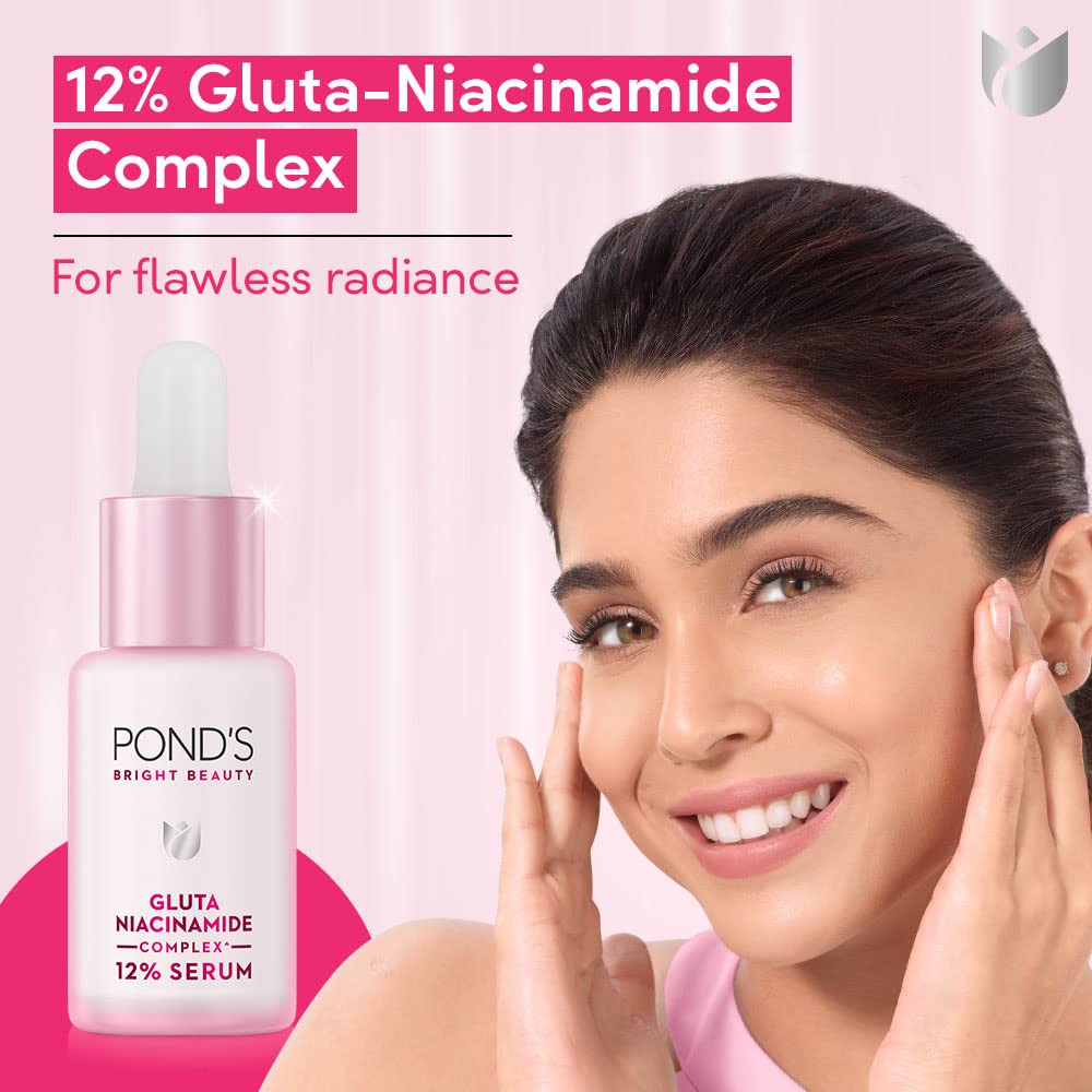 Pond's Bright Beauty 12% Gluta Niacinamide Serum, 14 ml, Pack of 1 Pond's Bright Beauty 12% Gluta Niacinamide Serum, 14 ml, Pack of 1