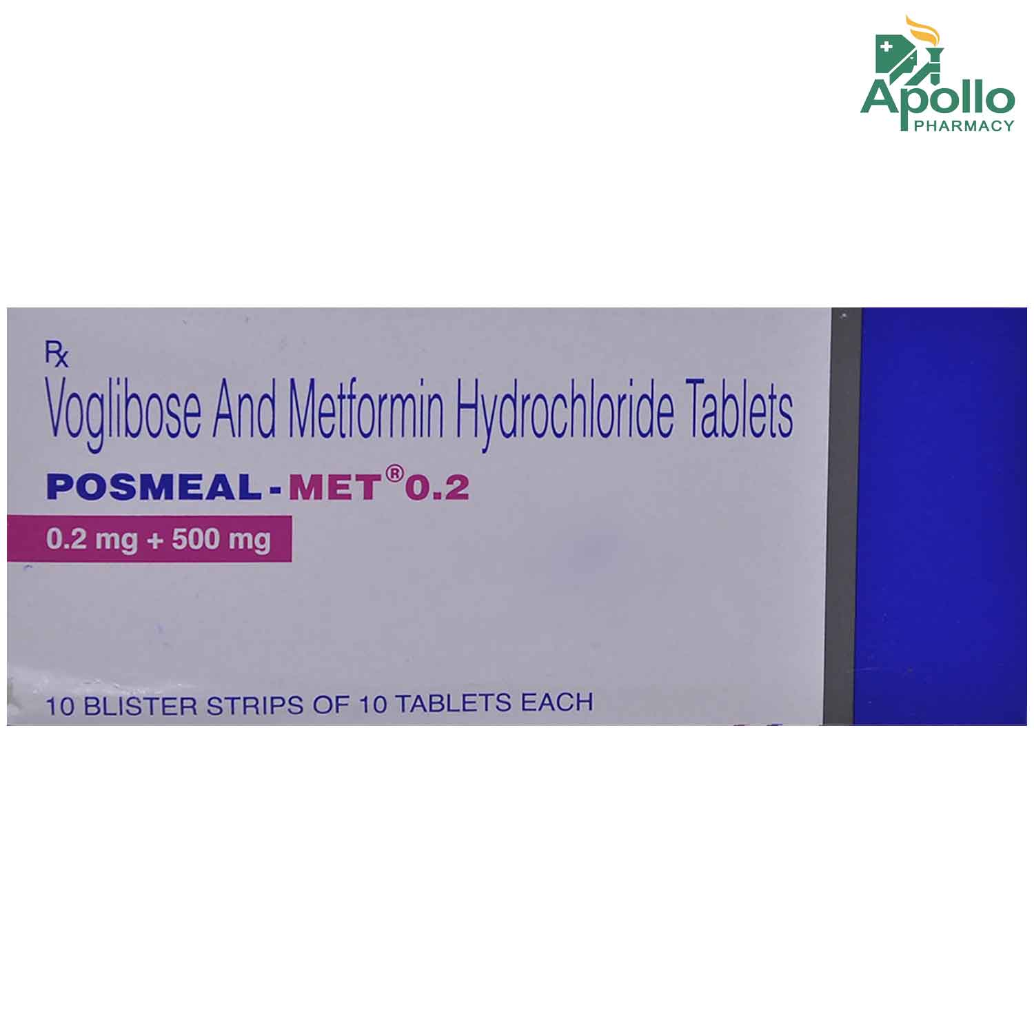 Buy Posmeal Met 0.2 Tablet 10's Online