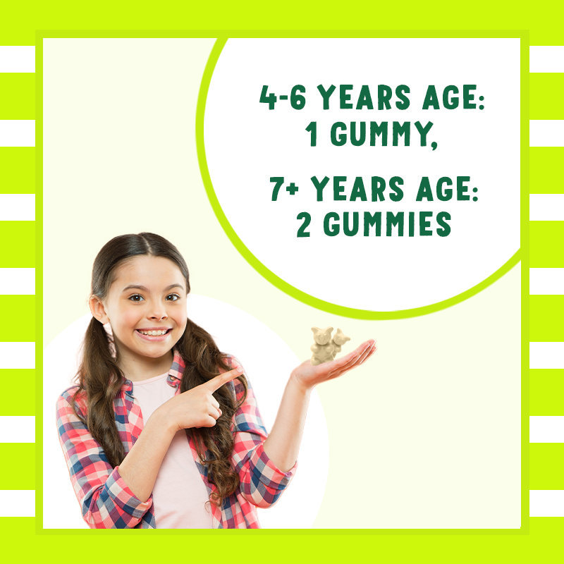 Power Gummies Junior for Strong Bones, Health Supplement for Kids from 4 to 15 Years, Tasty Banana Flavour - with Calcium, Phosphorus & Vitamin D, 30 Gummies, Pack of 1 Power Gummies Junior for Strong Bones, Health Supplement for Kids from 4 to 15 Years, Tasty Banana Flavour - with Calcium, Phosphorus & Vitamin D, 30 Gummies, Pack of 1