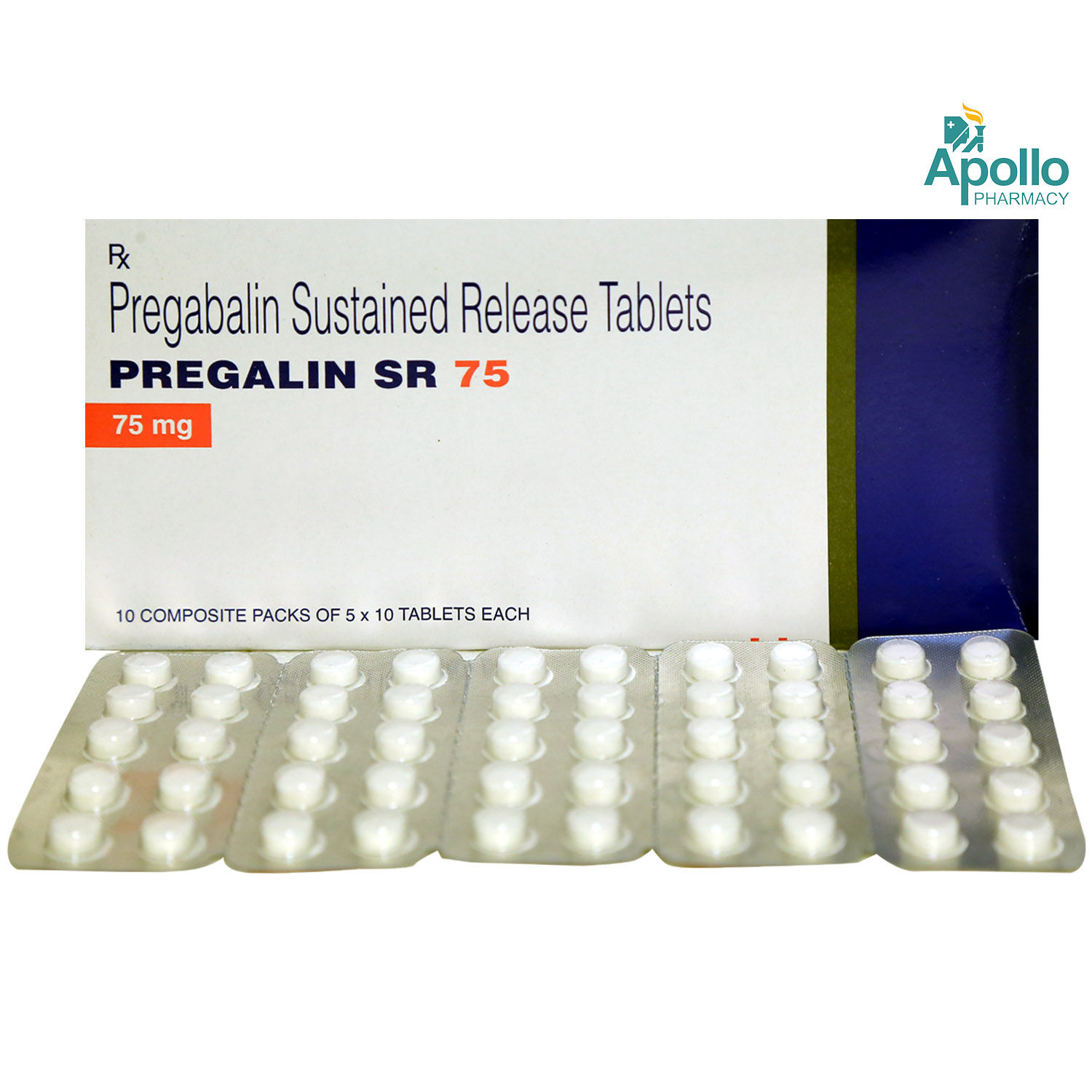 Pregalin SR 75 Tablet 10's, Pack of 10 TABLETS Pregalin SR 75 Tablet 10's, Pack of 10 TABLETS