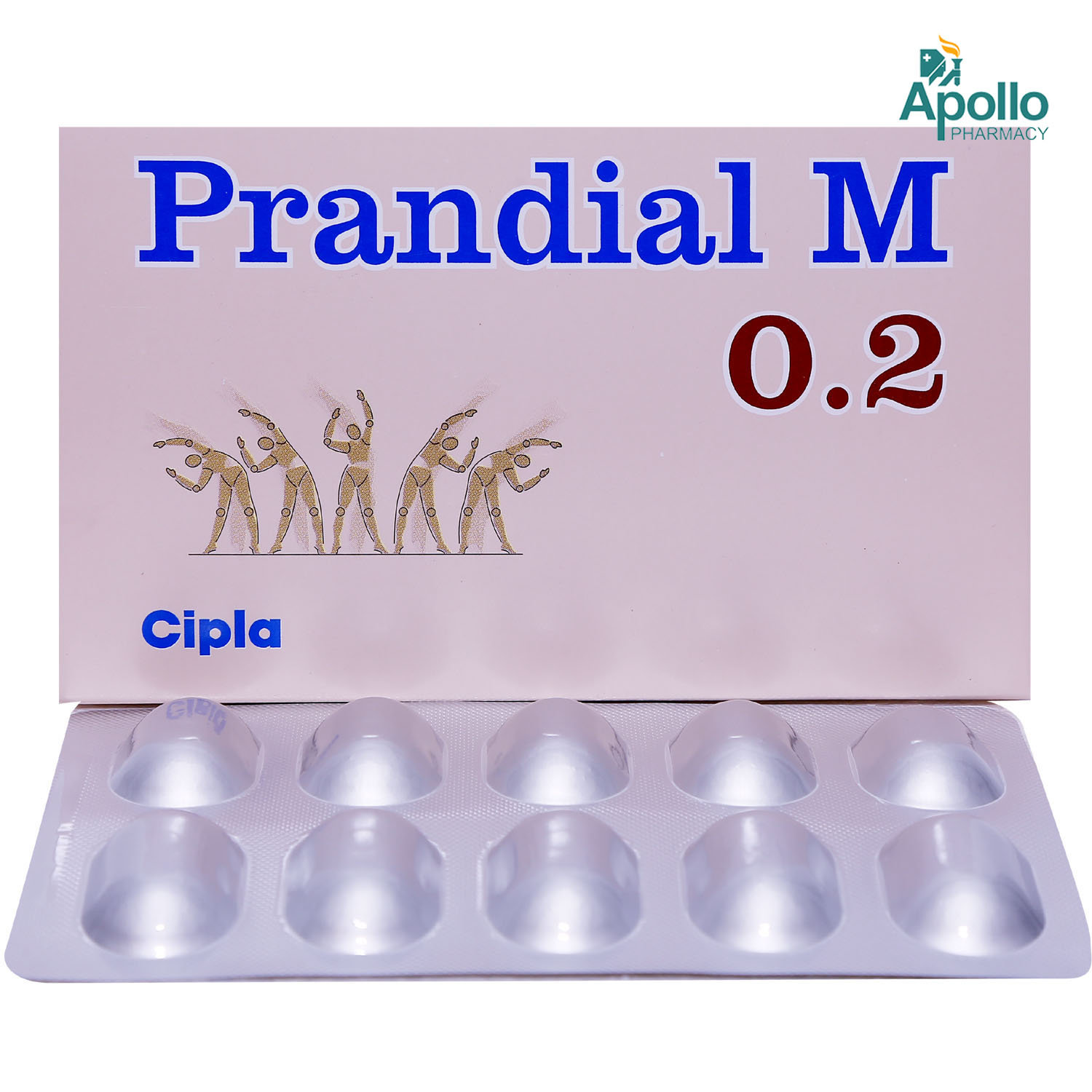 Prandial M 0.2 Tablet 10's, Pack of 10 Prandial M 0.2 Tablet 10's, Pack of 10