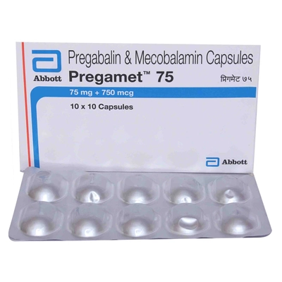 Pregamet 75 Capsule 10's, Pack of 10 CapsuleS