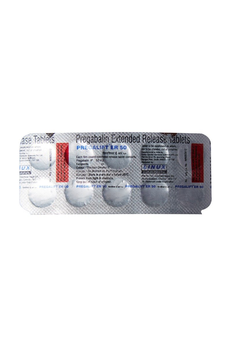 Pregalift ER 50 Tablet 10's, Pack of 10 TabletS Pregalift ER 50 Tablet 10's, Pack of 10 TabletS