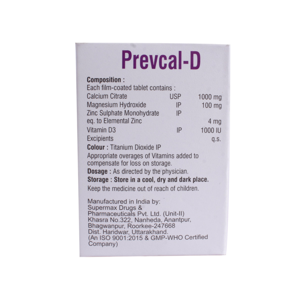 Prevcal-D Tablet 10's, Pack of 10 TABLETS Prevcal-D Tablet 10's, Pack of 10 TABLETS