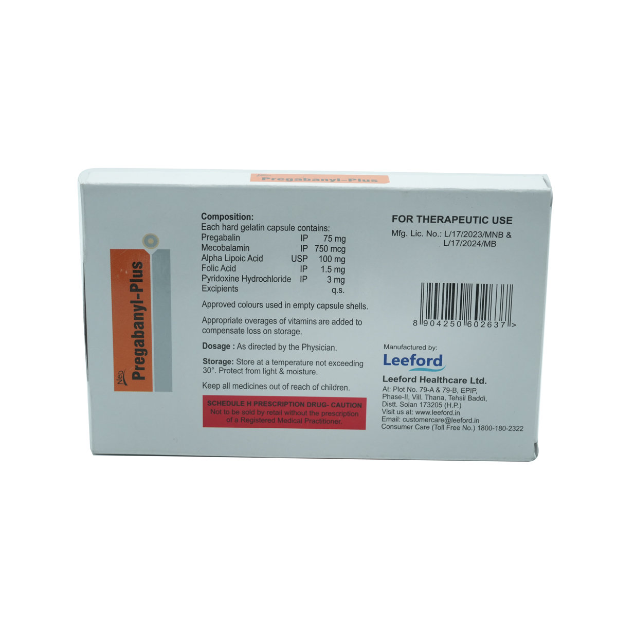 Pregabanyl-Plus Capsule 10's, Pack of 10 CAPSULES Pregabanyl-Plus Capsule 10's, Pack of 10 CAPSULES