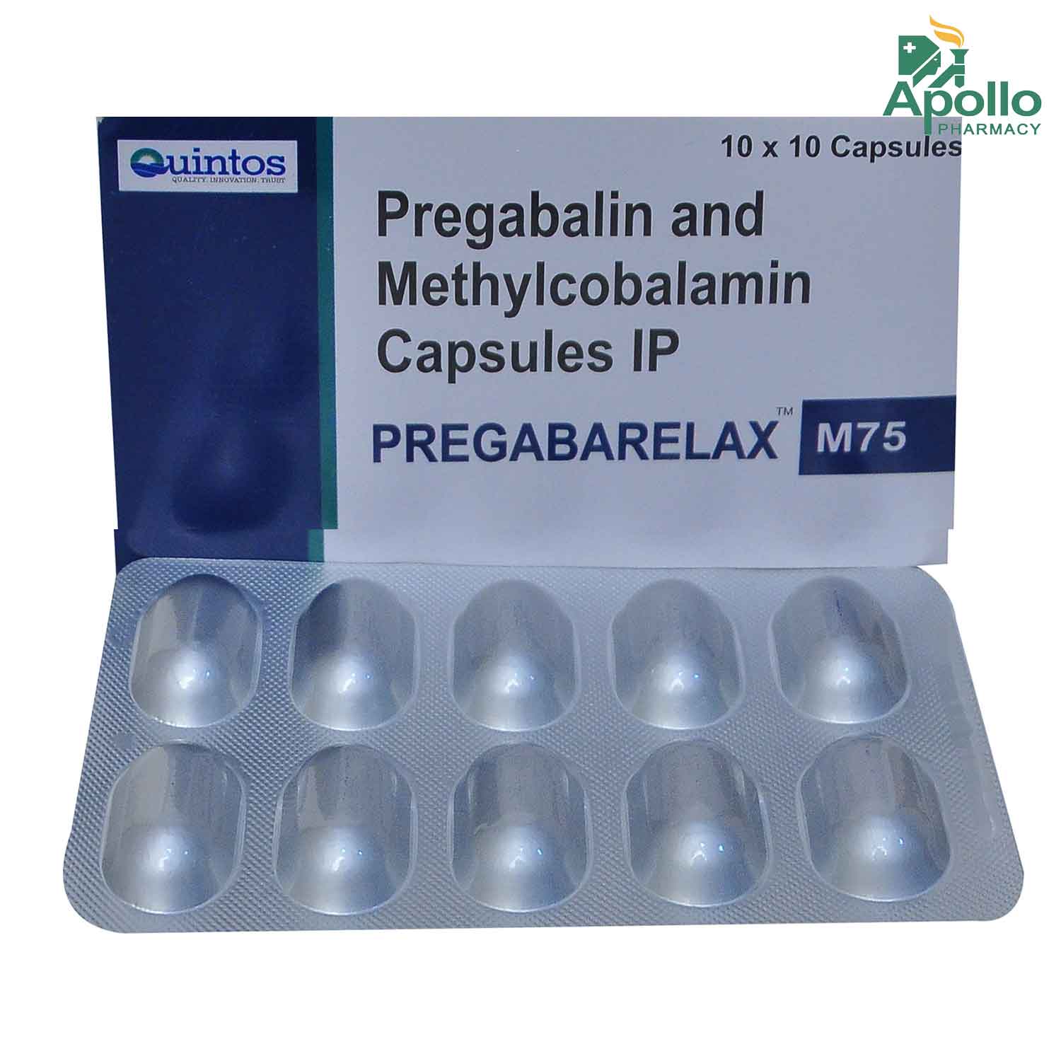 Pregabarelax M75 Capsule 10's, Pack of 10 CAPSULES Pregabarelax M75 Capsule 10's, Pack of 10 CAPSULES
