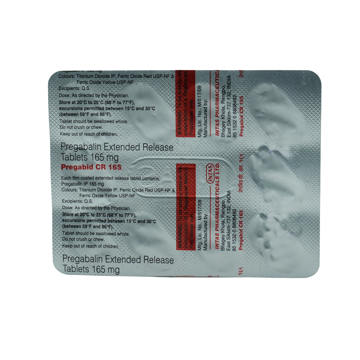 Pregabid CR 165 Tablet 10's, Pack of 10 TABLETS Pregabid CR 165 Tablet 10's, Pack of 10 TABLETS