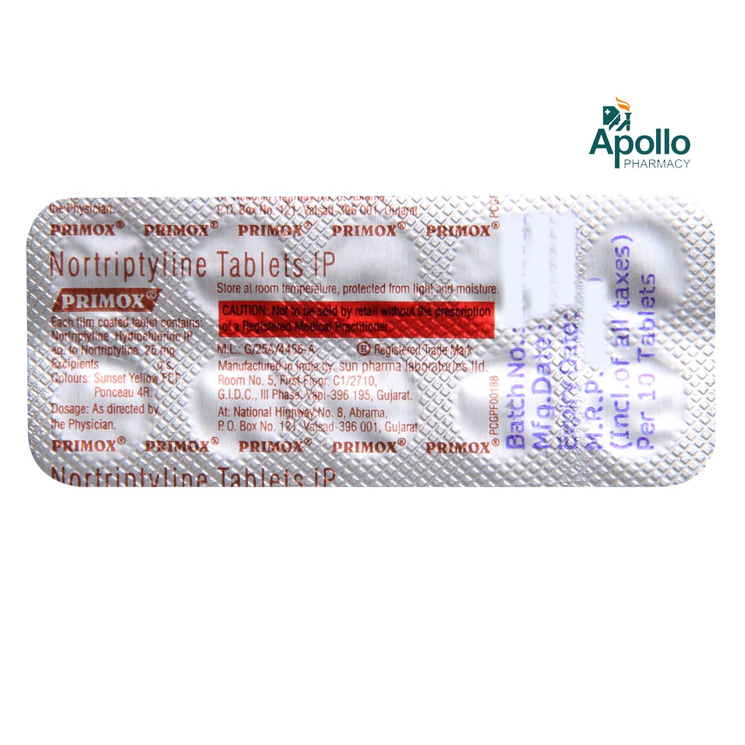 Primox Tablet 10's, Pack of 10 TABLETS Primox Tablet 10's, Pack of 10 TABLETS