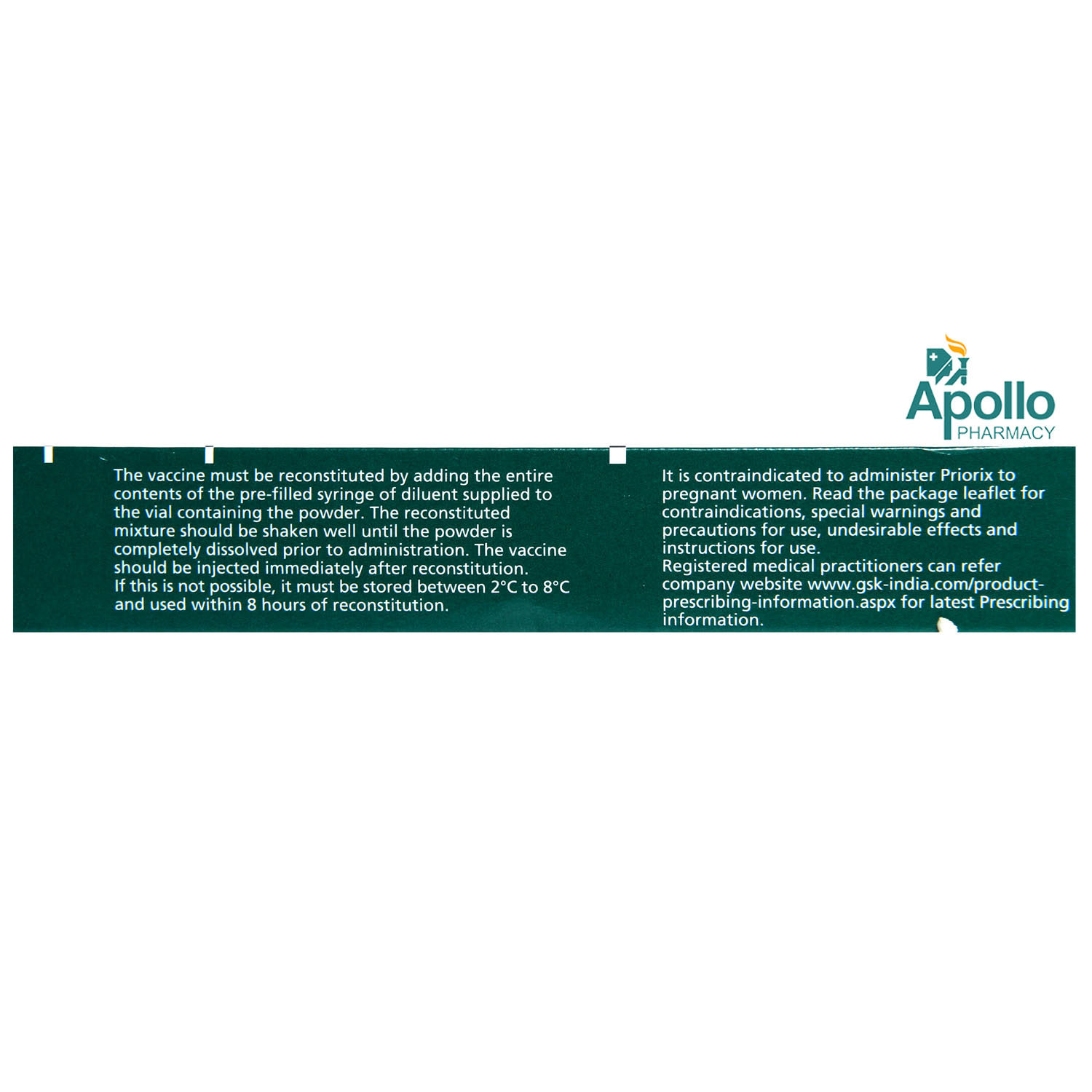 Priorix Vaccine 0.5 ml, Pack of 1 Injection Priorix Vaccine 0.5 ml, Pack of 1 Injection