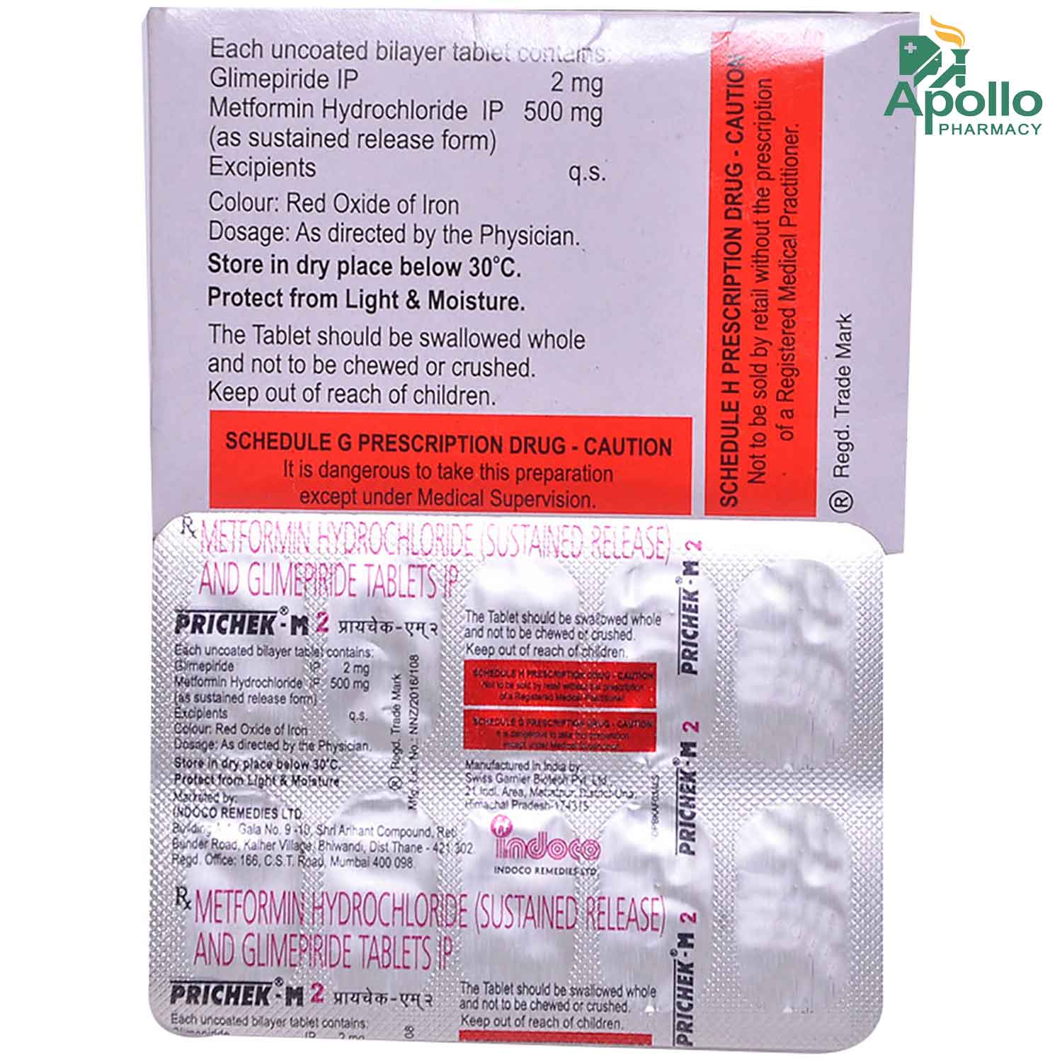 Prichek-M2 Tablet 10's, Pack of 10 TABLETS Prichek-M2 Tablet 10's, Pack of 10 TABLETS