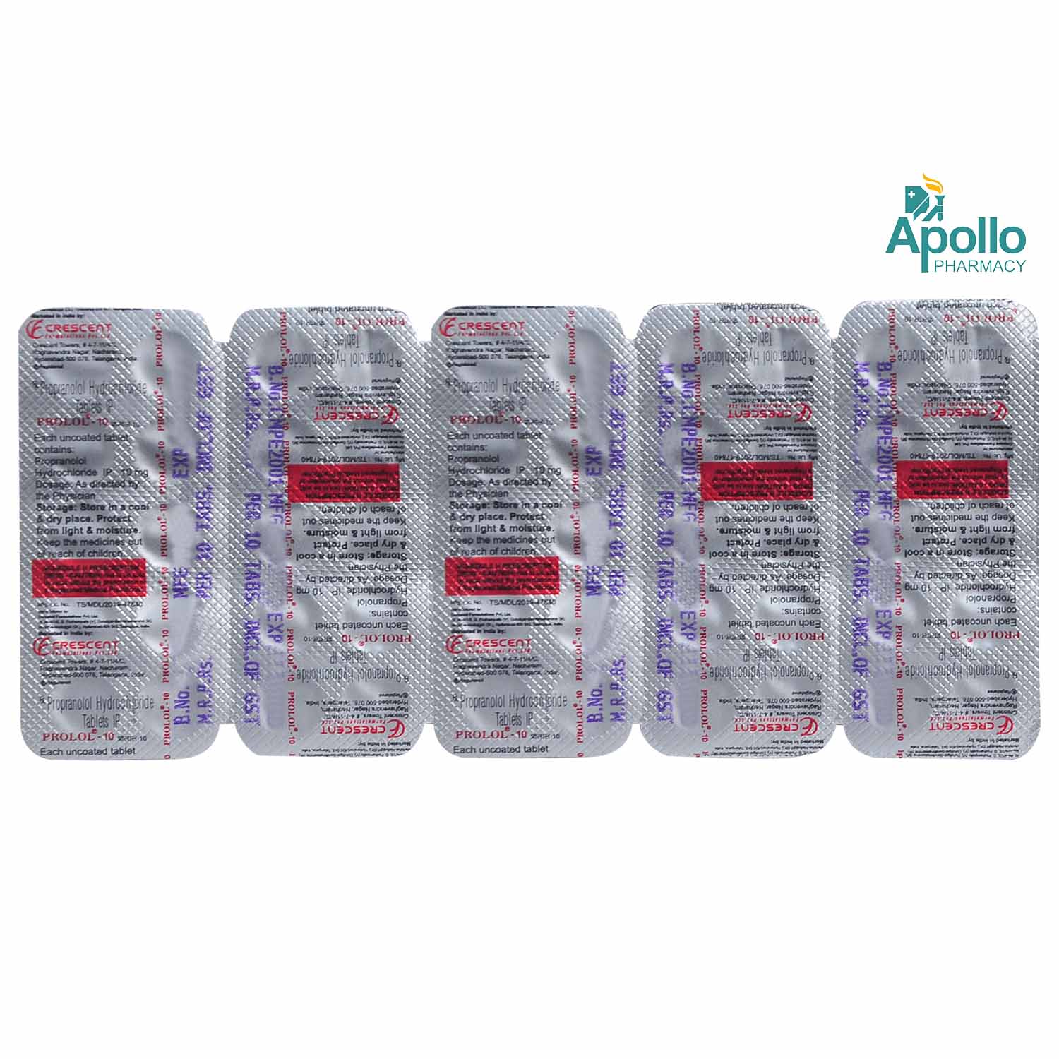 Prolol 10 Tablet 10's, Pack of 10 TabletS Prolol 10 Tablet 10's, Pack of 10 TabletS