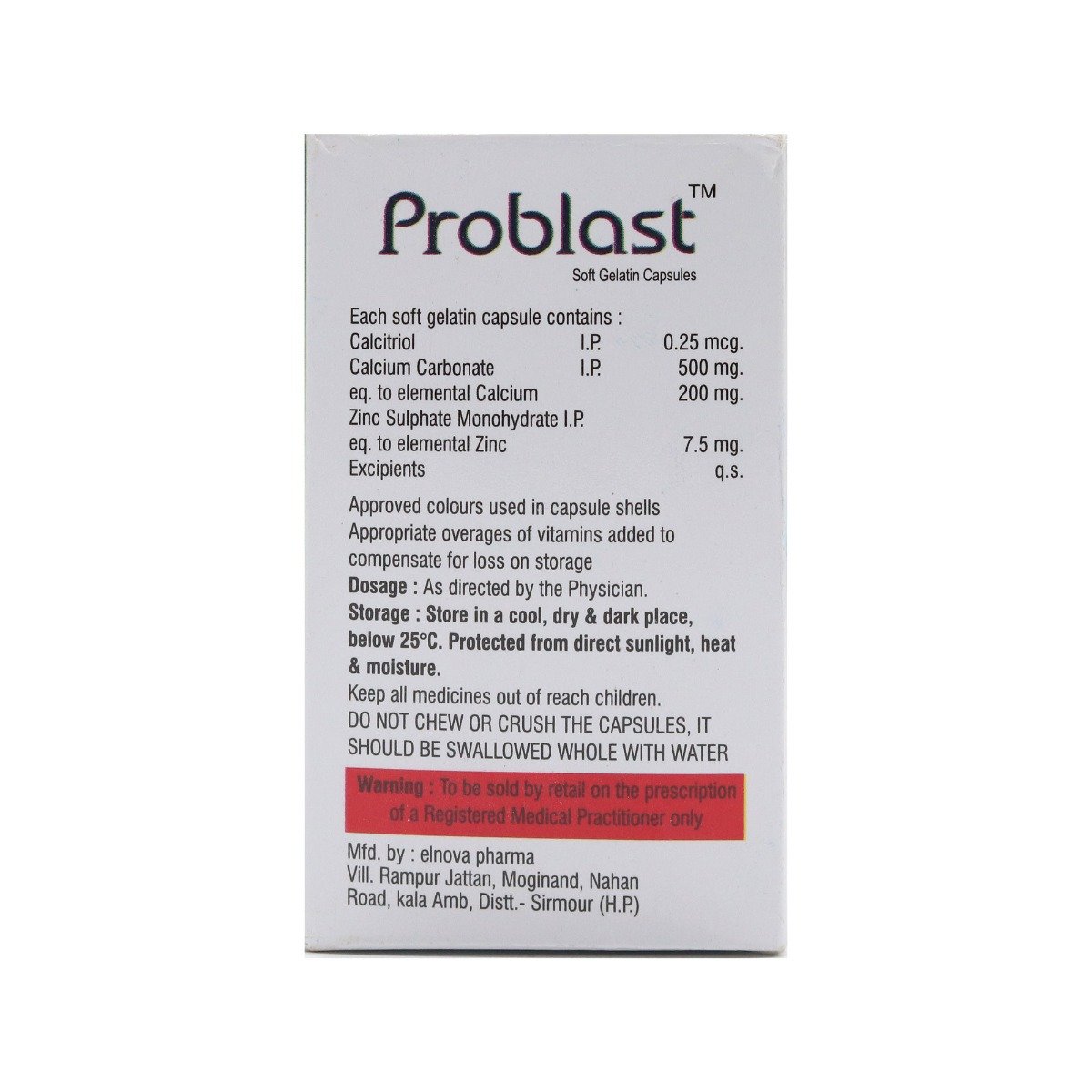 Problast Capsule 10's, Pack of 10 CAPSULES Problast Capsule 10's, Pack of 10 CAPSULES