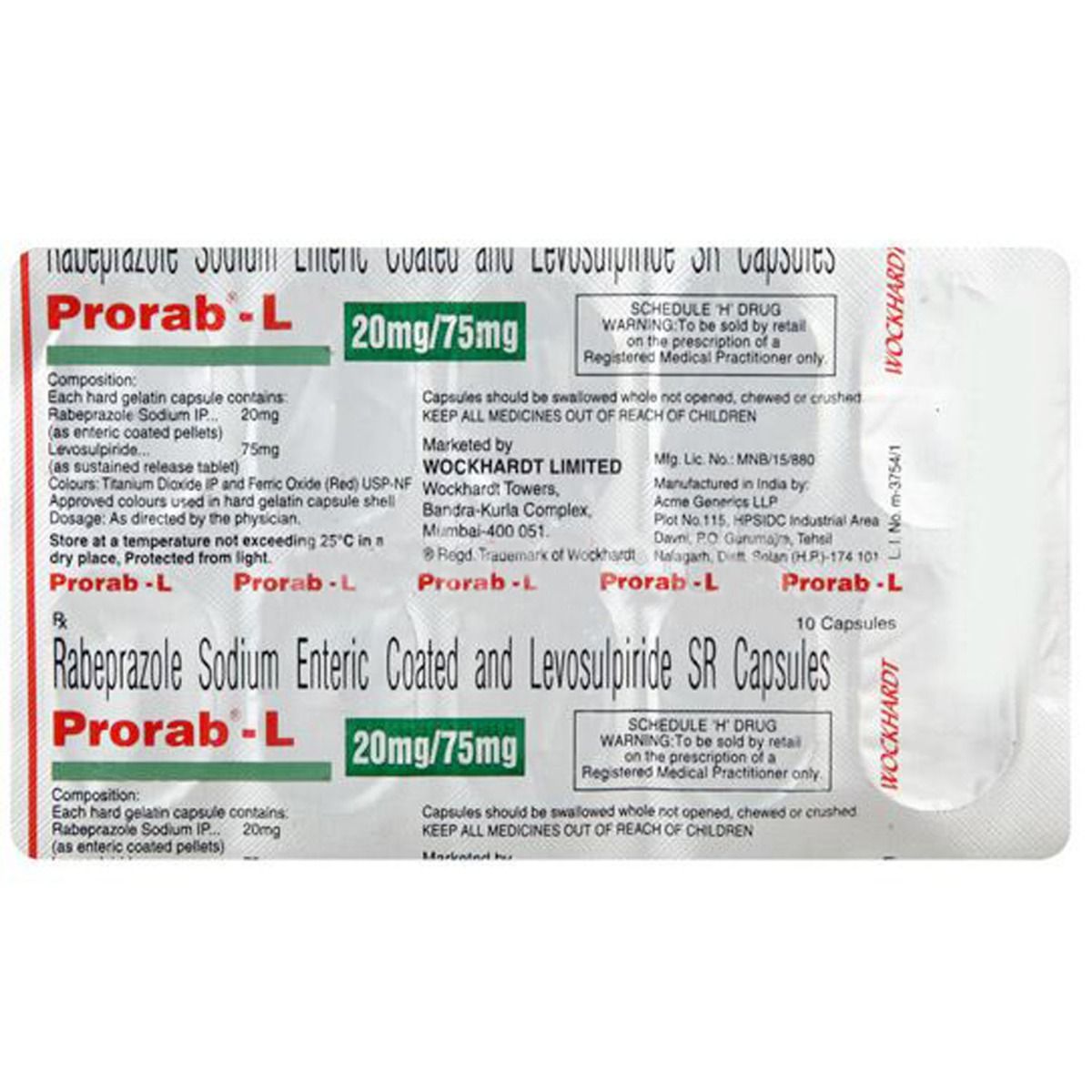 Buy Prorab-L Capsule 10's Online