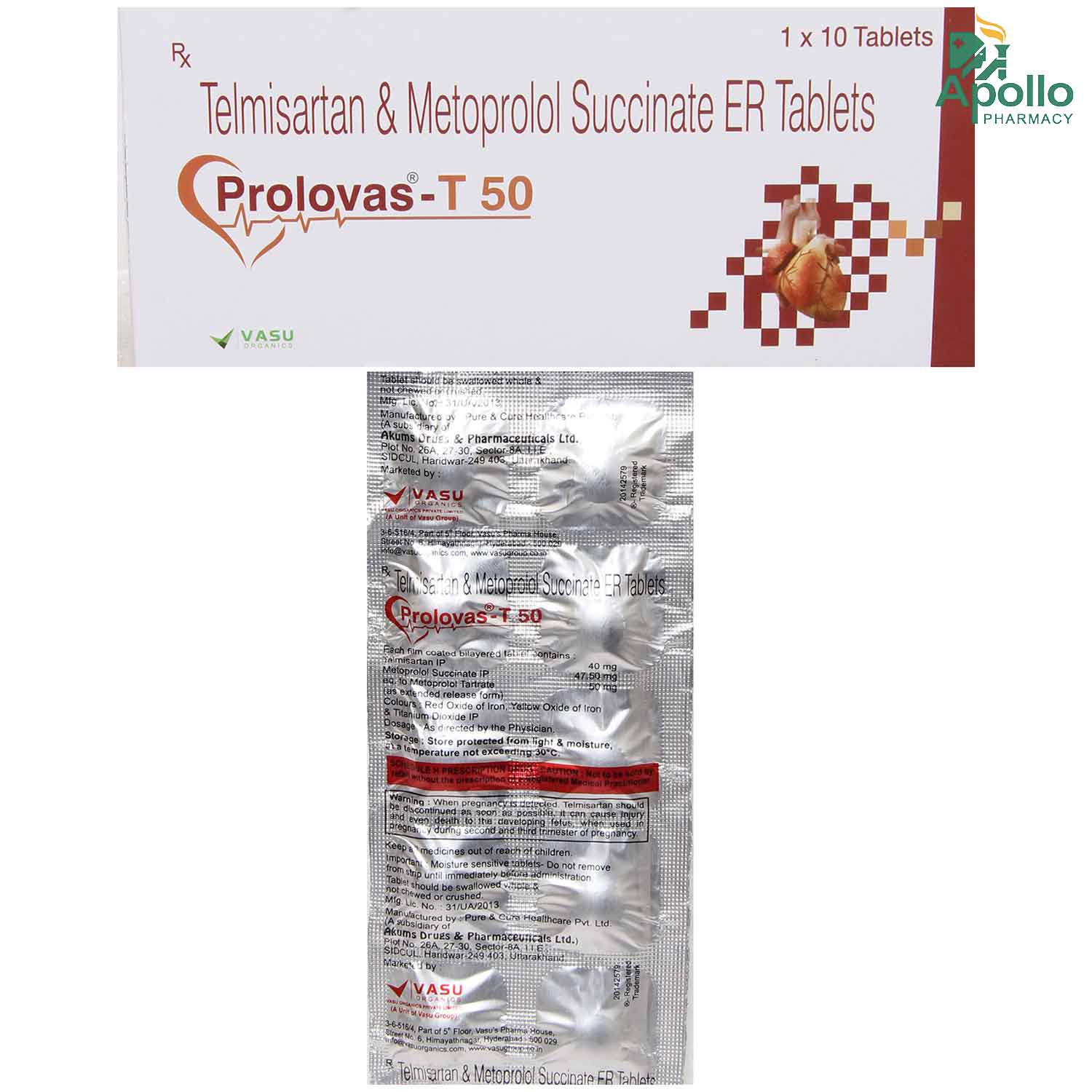 Buy Prolovas-T 50 Tablet 10's Online