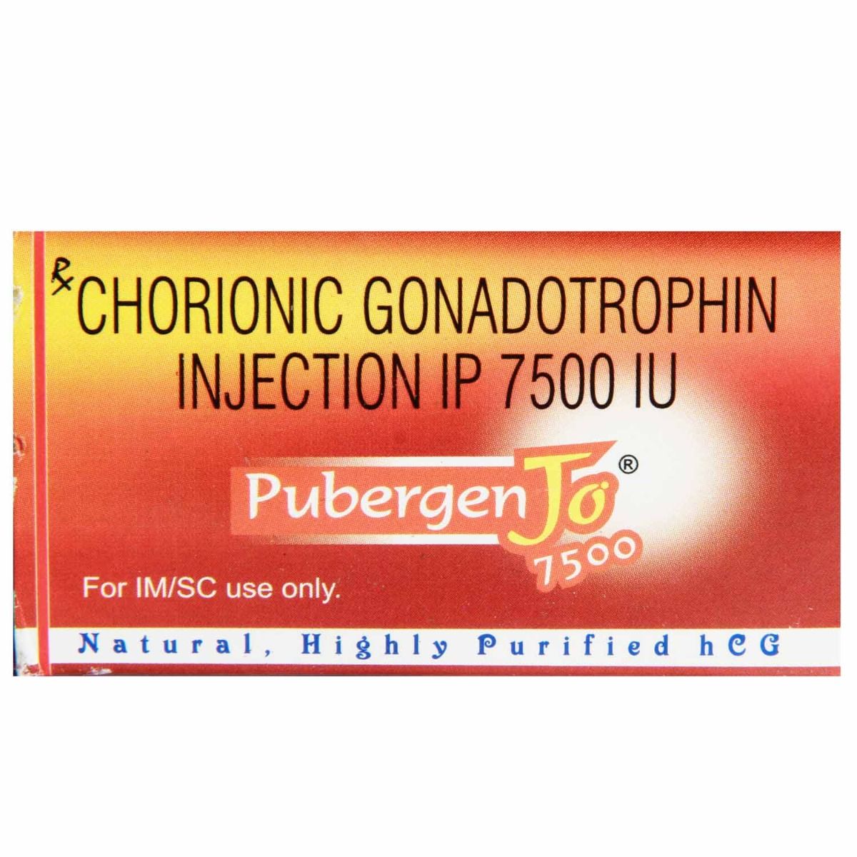 Buy PUBERGEN JO 7500I.U INJECTION Online