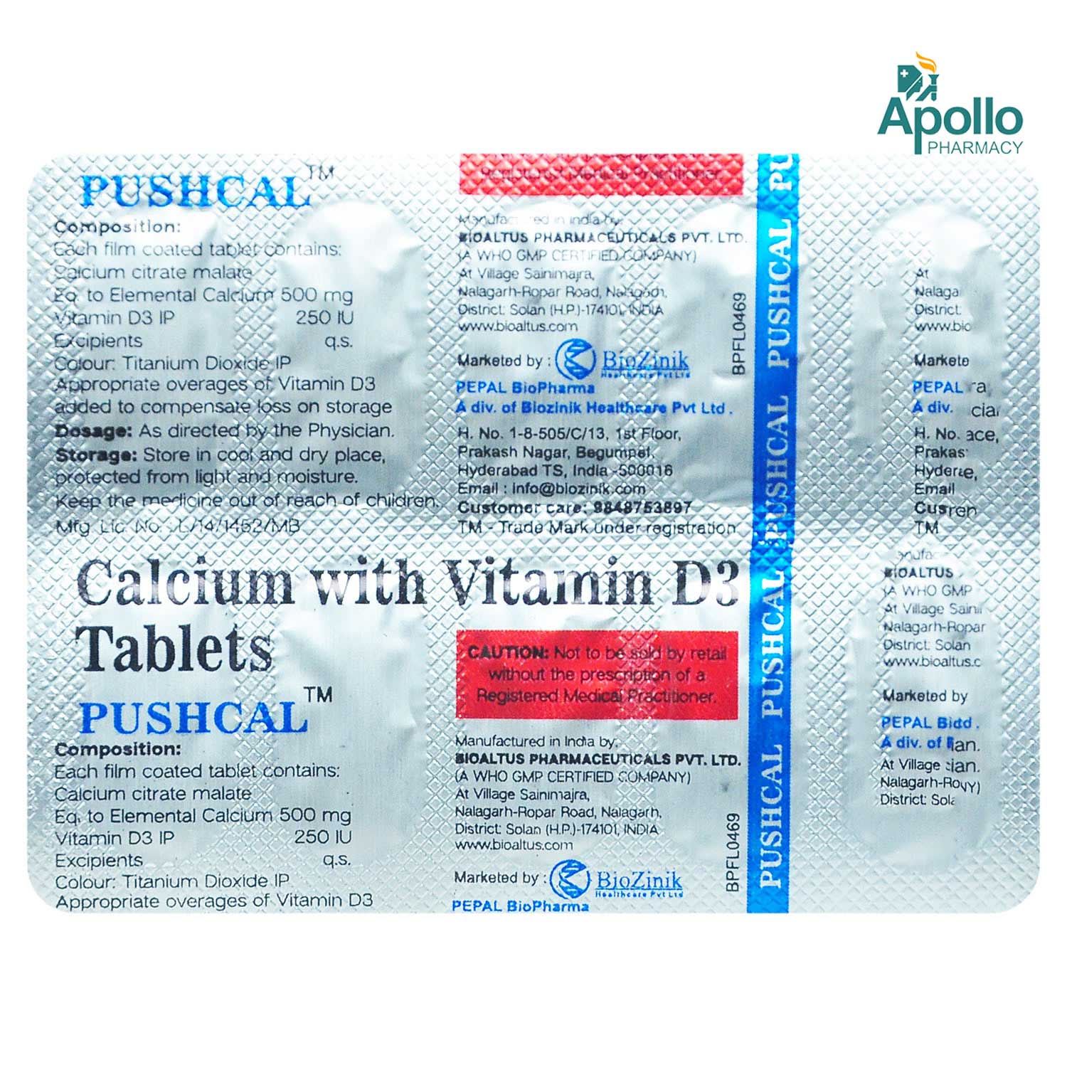 Pushcal Tablet 10's, Pack of 10 Pushcal Tablet 10's, Pack of 10