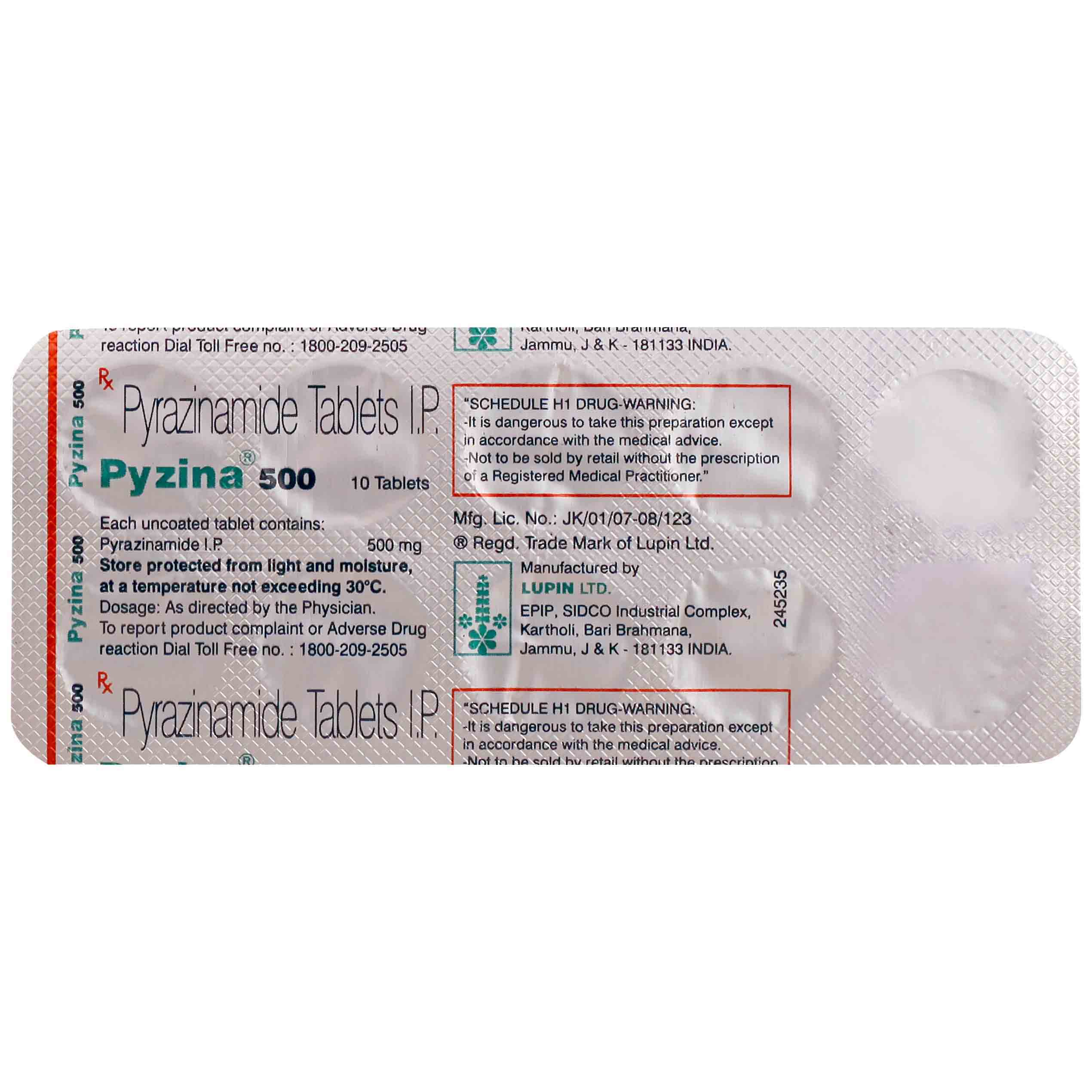 Pyzina 500 Tablet 10's, Pack of 10 TABLETS Pyzina 500 Tablet 10's, Pack of 10 TABLETS
