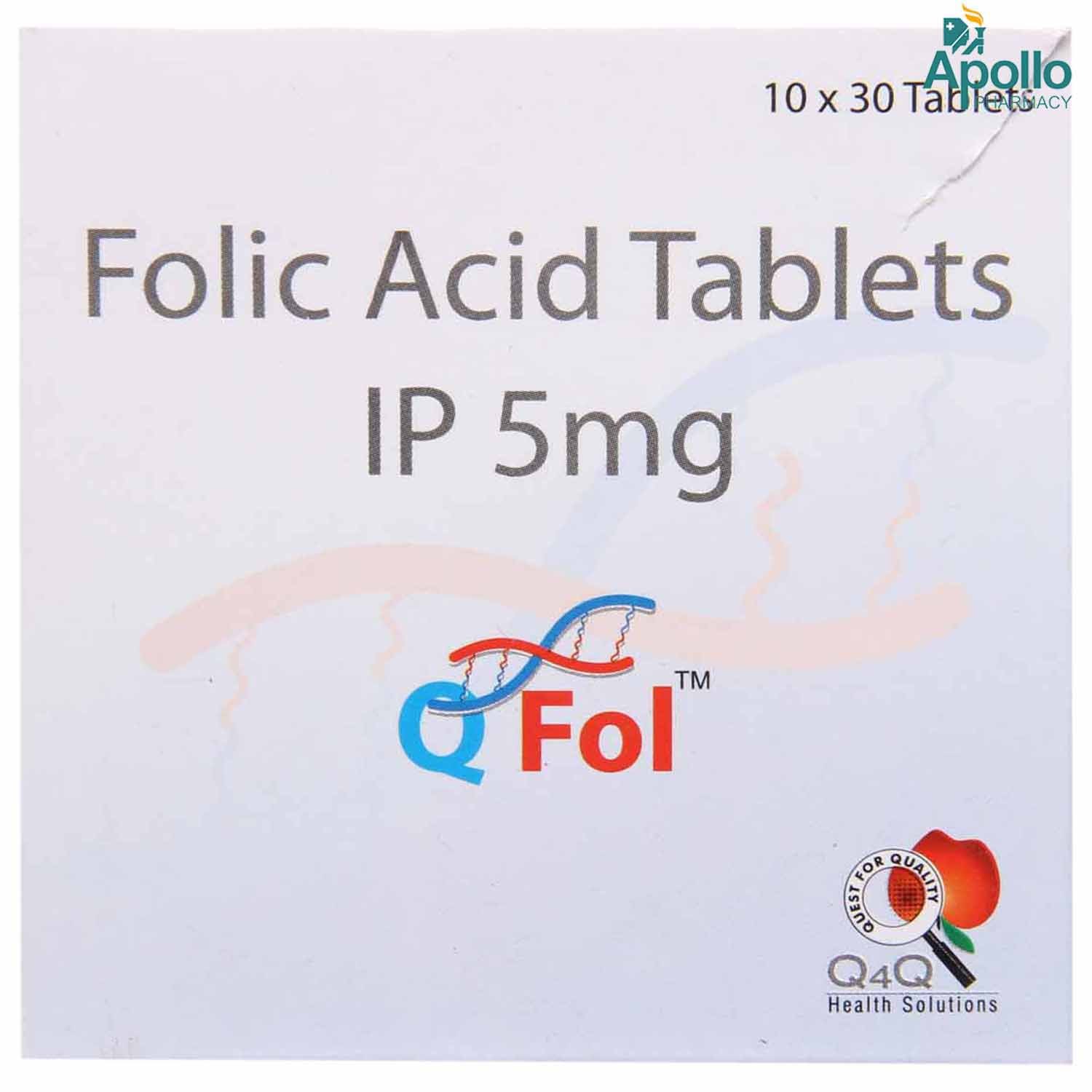 Qfol 5 mg Tablet 30's, Pack of 30 TABLETS Qfol 5 mg Tablet 30's, Pack of 30 TABLETS