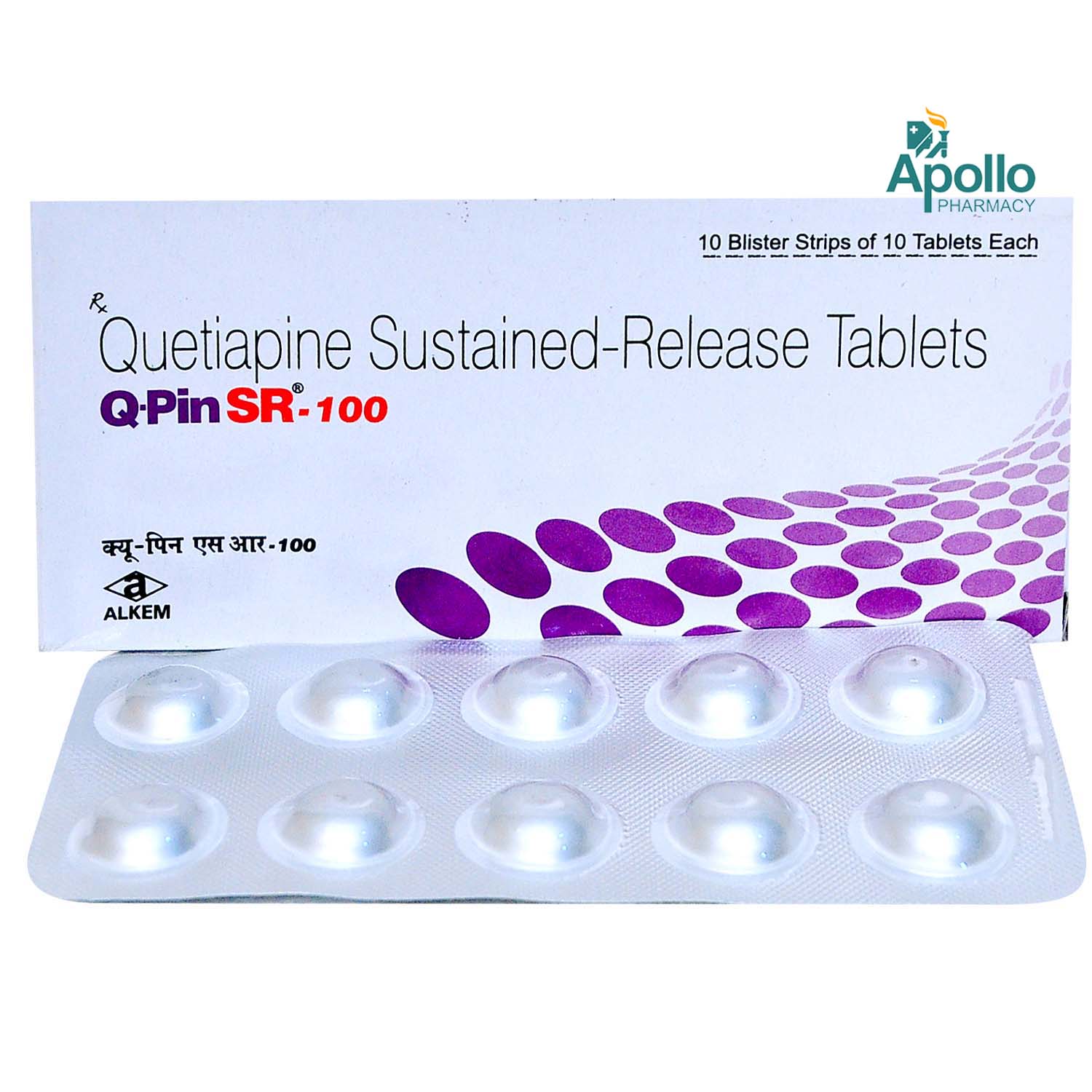 QPIN SR 100MG TABLET, Pack of 10 TABLETS QPIN SR 100MG TABLET, Pack of 10 TABLETS