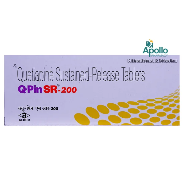 Q PIN SR 200MG TABLET 10'S, Pack of 10 TabletS