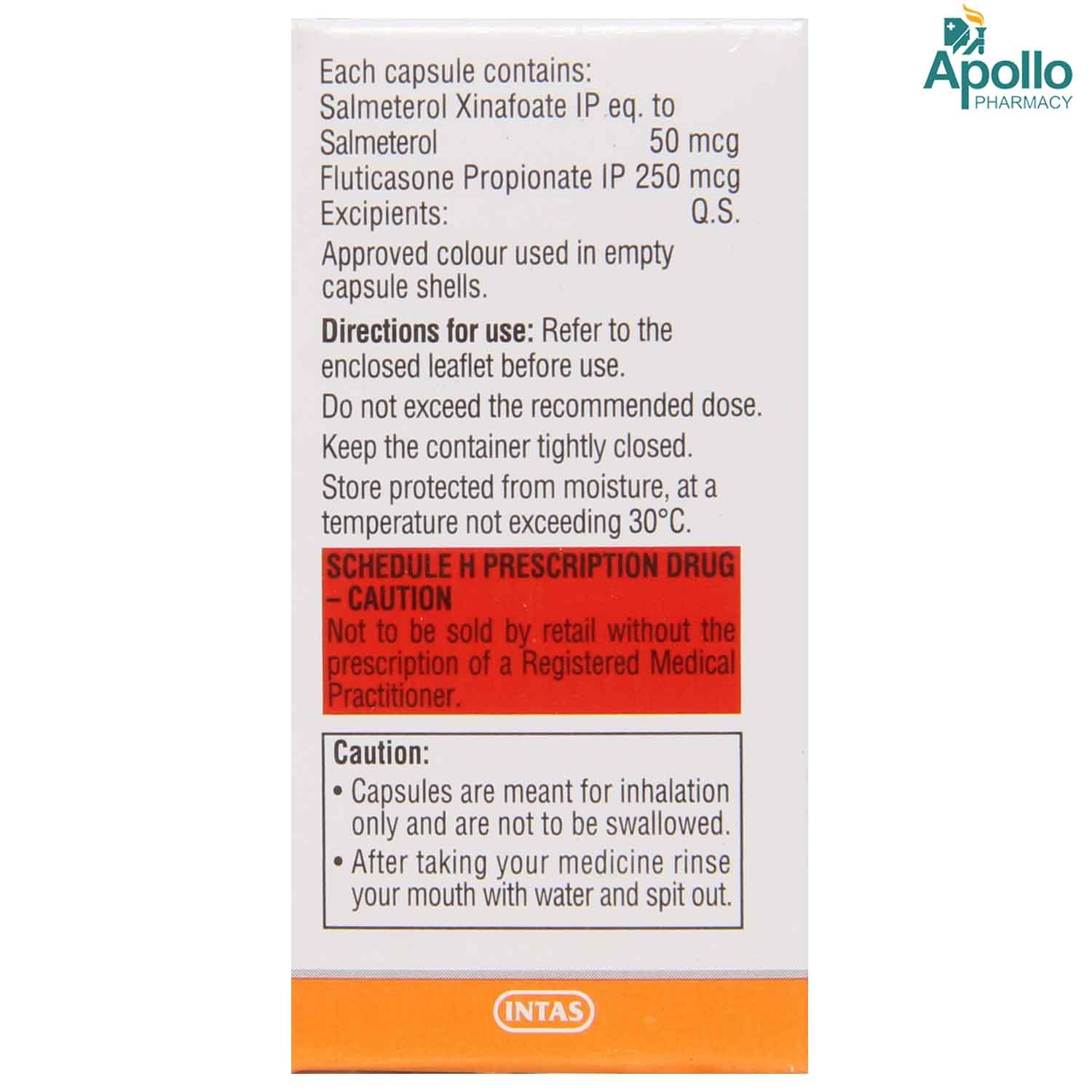 Quikhale SF 250 Capsule 30's, Pack of 1 Quikhale SF 250 Capsule 30's, Pack of 1