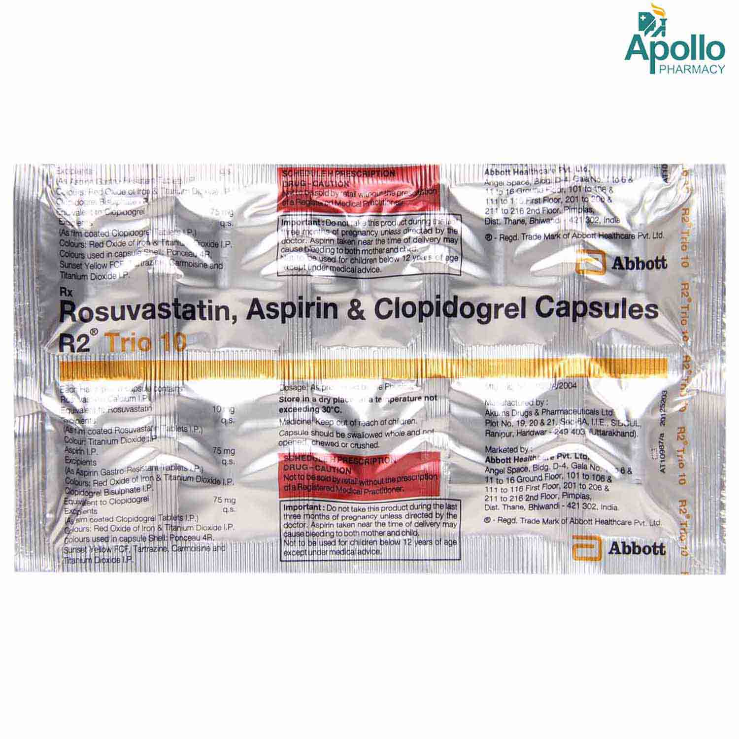 R2 Trio 10mg Capsule 10's, Pack of 10 CAPSULES R2 Trio 10mg Capsule 10's, Pack of 10 CAPSULES