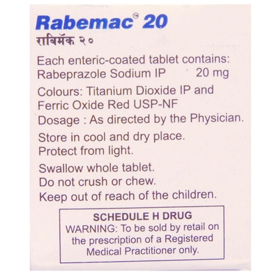 Rabemac 20 Tablet 10's, Pack of 10 TABLETS