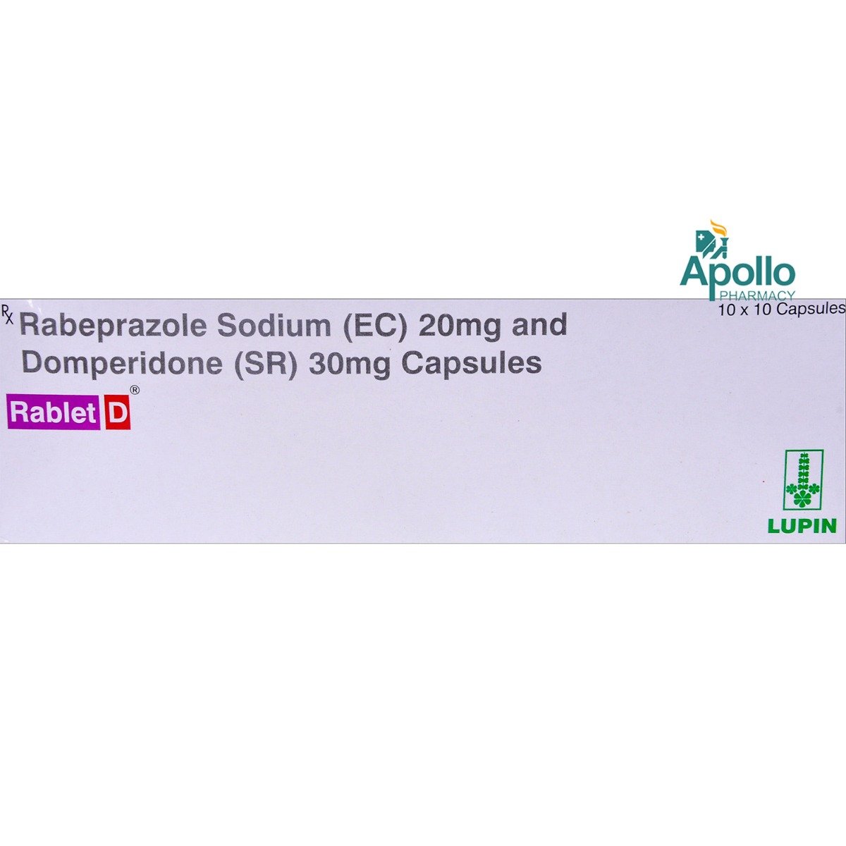 Rablet D 20 mg/30 mg Capsule 10's, Pack of 10 Rablet D 20 mg/30 mg Capsule 10's, Pack of 10