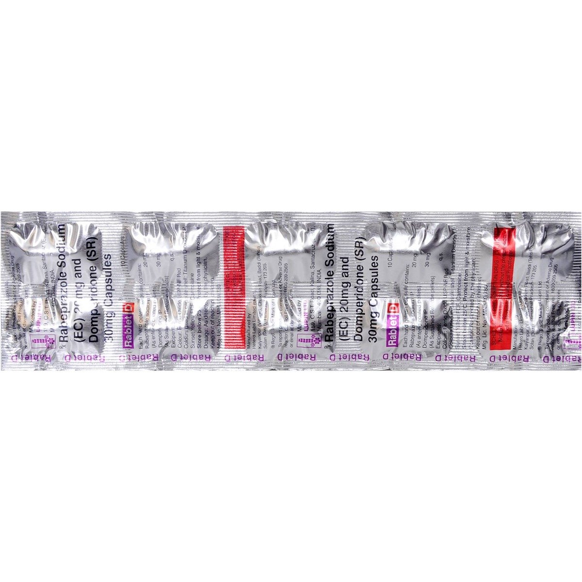 Rablet D 20 mg/30 mg Capsule 10's, Pack of 10 Rablet D 20 mg/30 mg Capsule 10's, Pack of 10