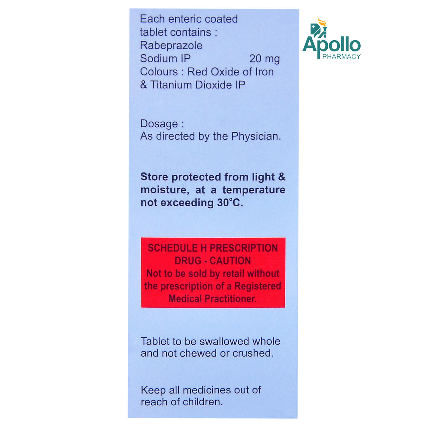 Rabegard 20 Tablet 10's, Pack of 10 TABLETS Rabegard 20 Tablet 10's, Pack of 10 TABLETS