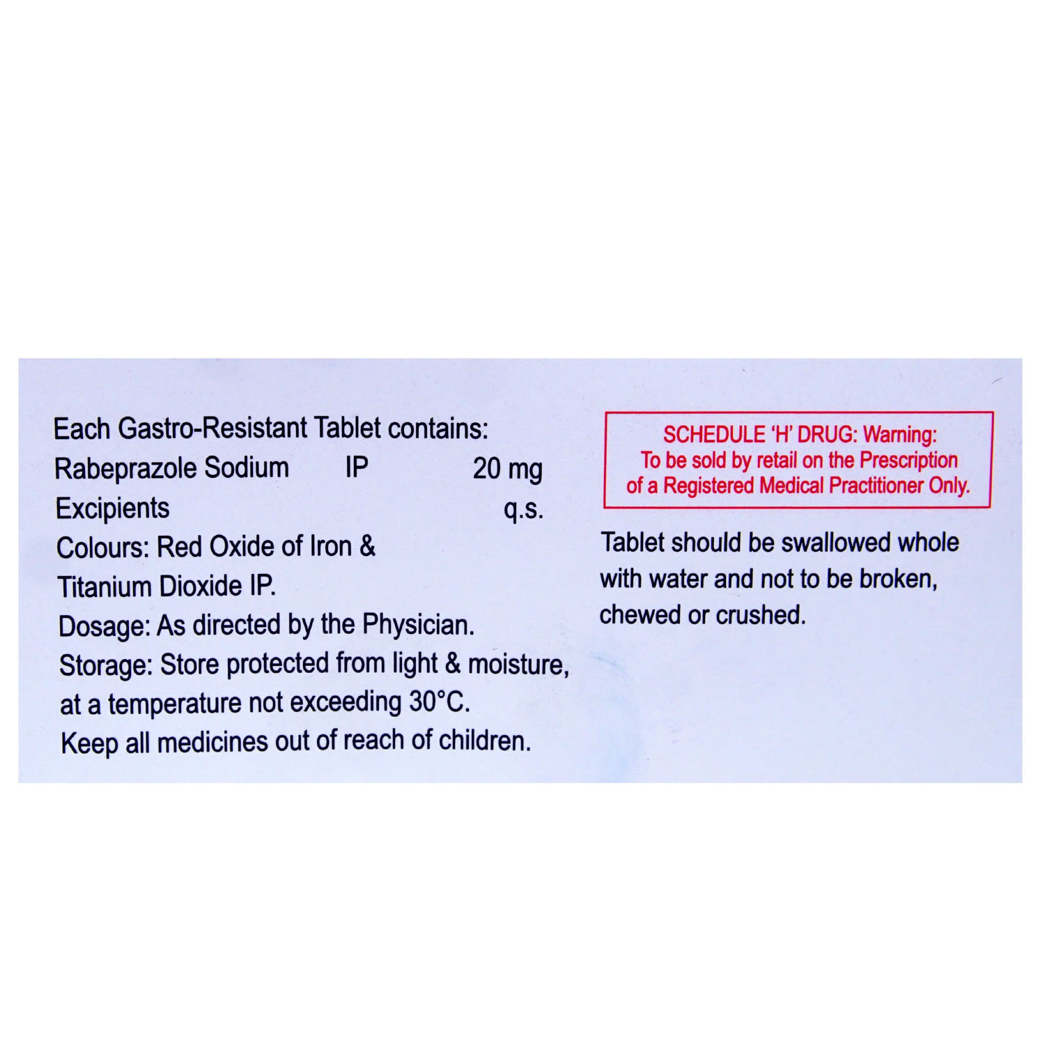 Rabezox 20 mg Tablet 10's, Pack of 10 TabletS Rabezox 20 mg Tablet 10's, Pack of 10 TabletS