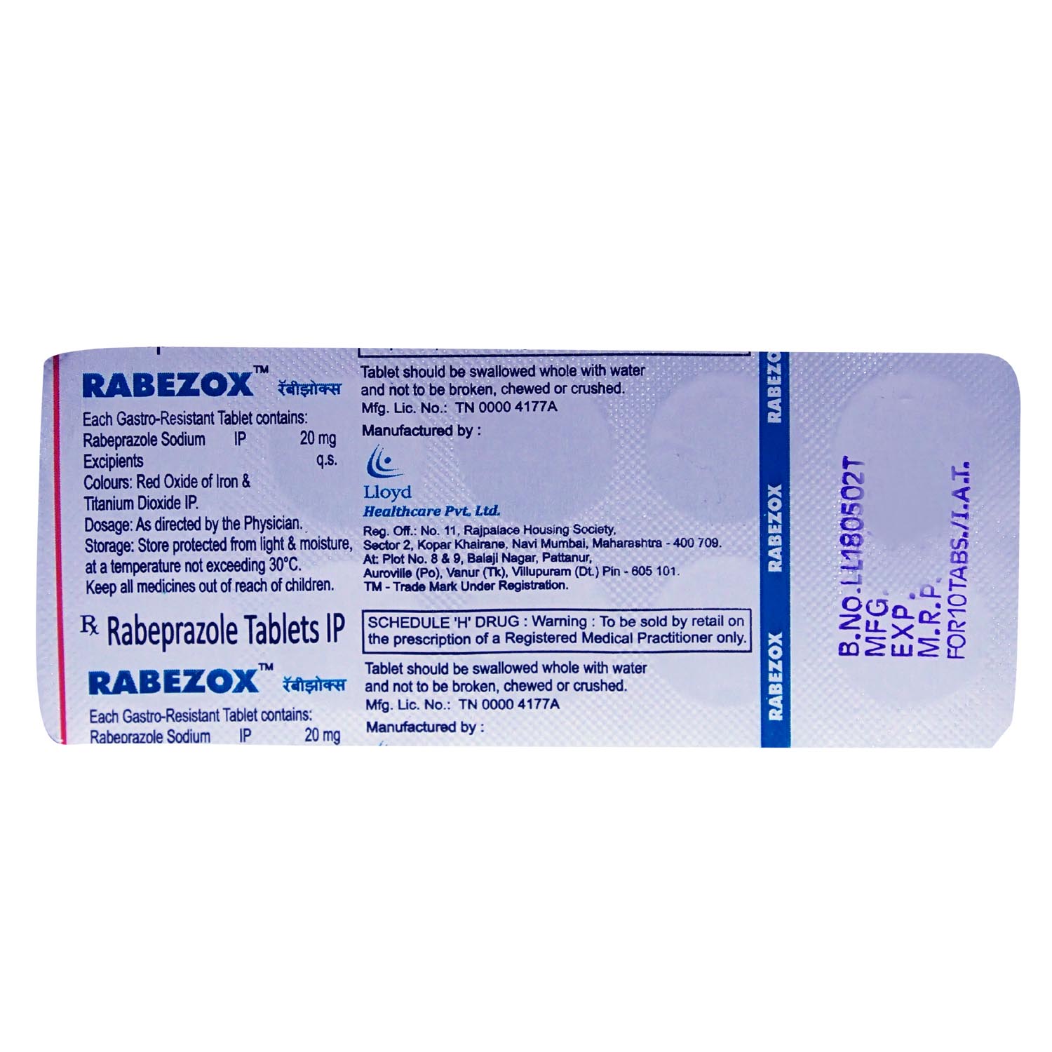 Rabezox 20 mg Tablet 10's, Pack of 10 TabletS Rabezox 20 mg Tablet 10's, Pack of 10 TabletS