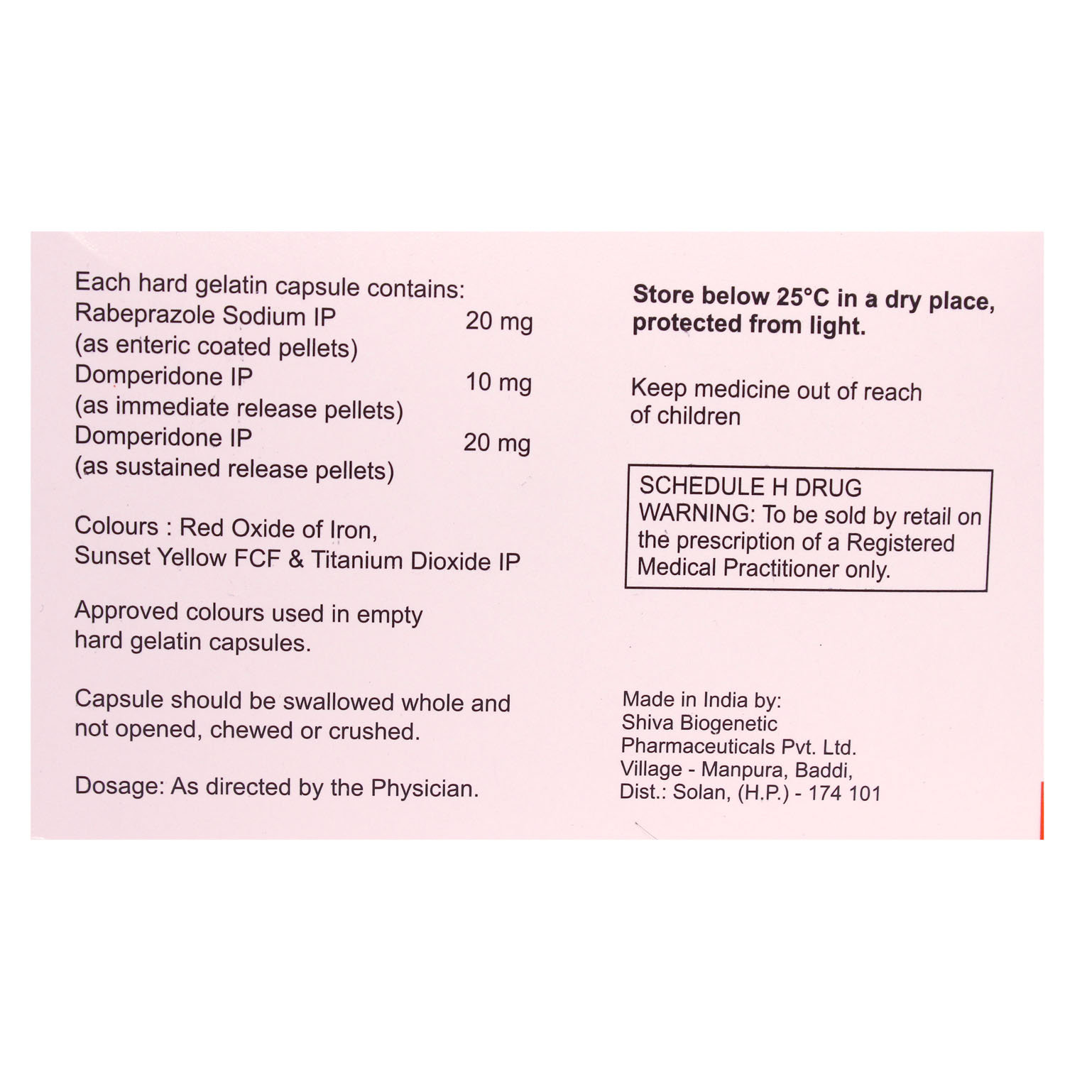 Rabcer DSR Capsule 10's, Pack of 10 CAPSULES Rabcer DSR Capsule 10's, Pack of 10 CAPSULES