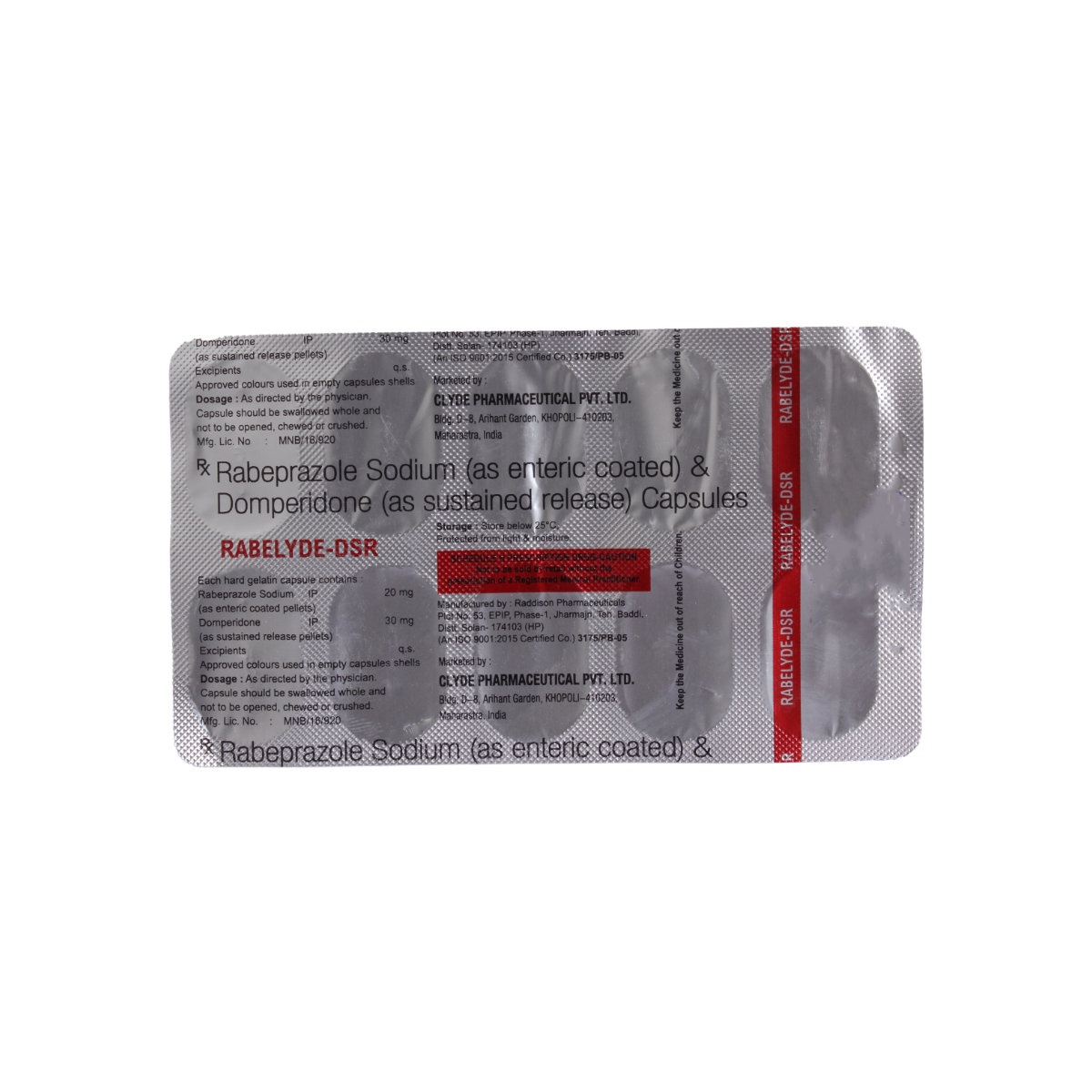 Rabelyde-DSR Capsule 10's, Pack of 10 Rabelyde-DSR Capsule 10's, Pack of 10