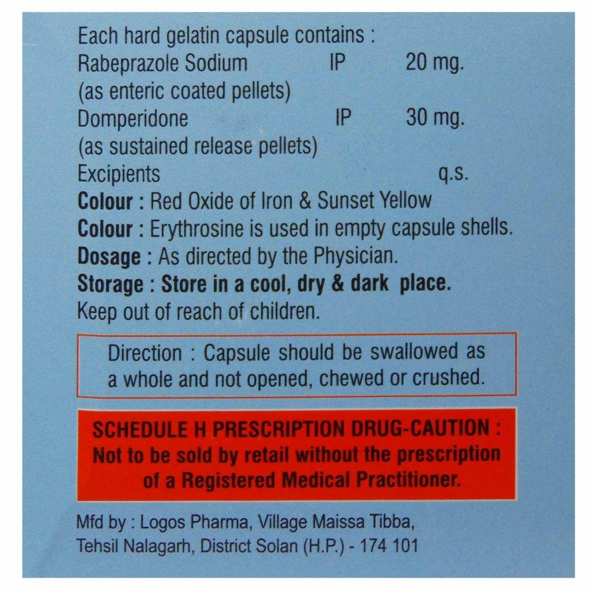 Rabnova-DSR Capsule 10's, Pack of 10 Rabnova-DSR Capsule 10's, Pack of 10