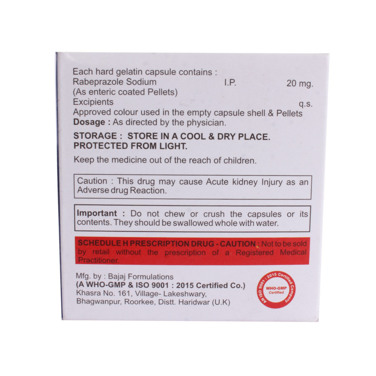 Rabesome-20 Capsule 10's, Pack of 10 CAPSULES Rabesome-20 Capsule 10's, Pack of 10 CAPSULES