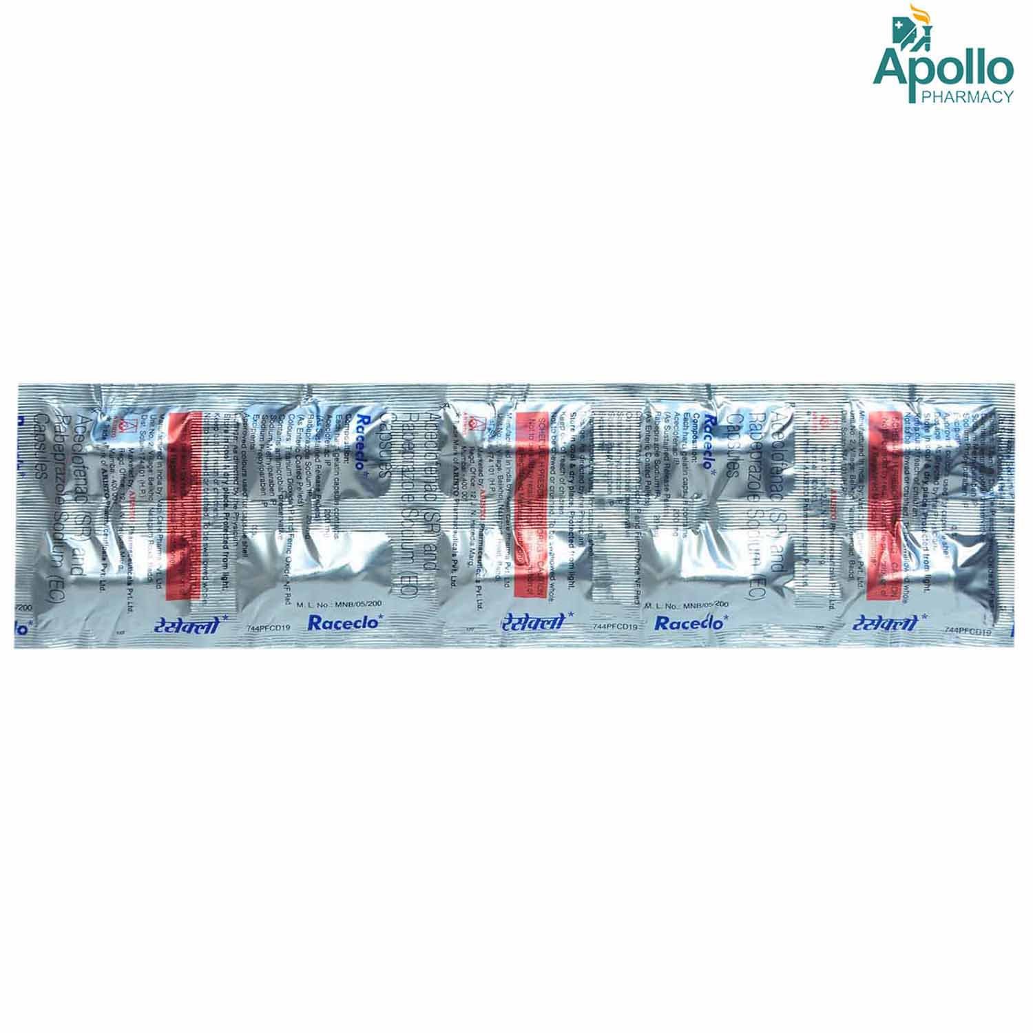 Raceclo Capsule 10's, Pack of 10 CAPSULES Raceclo Capsule 10's, Pack of 10 CAPSULES