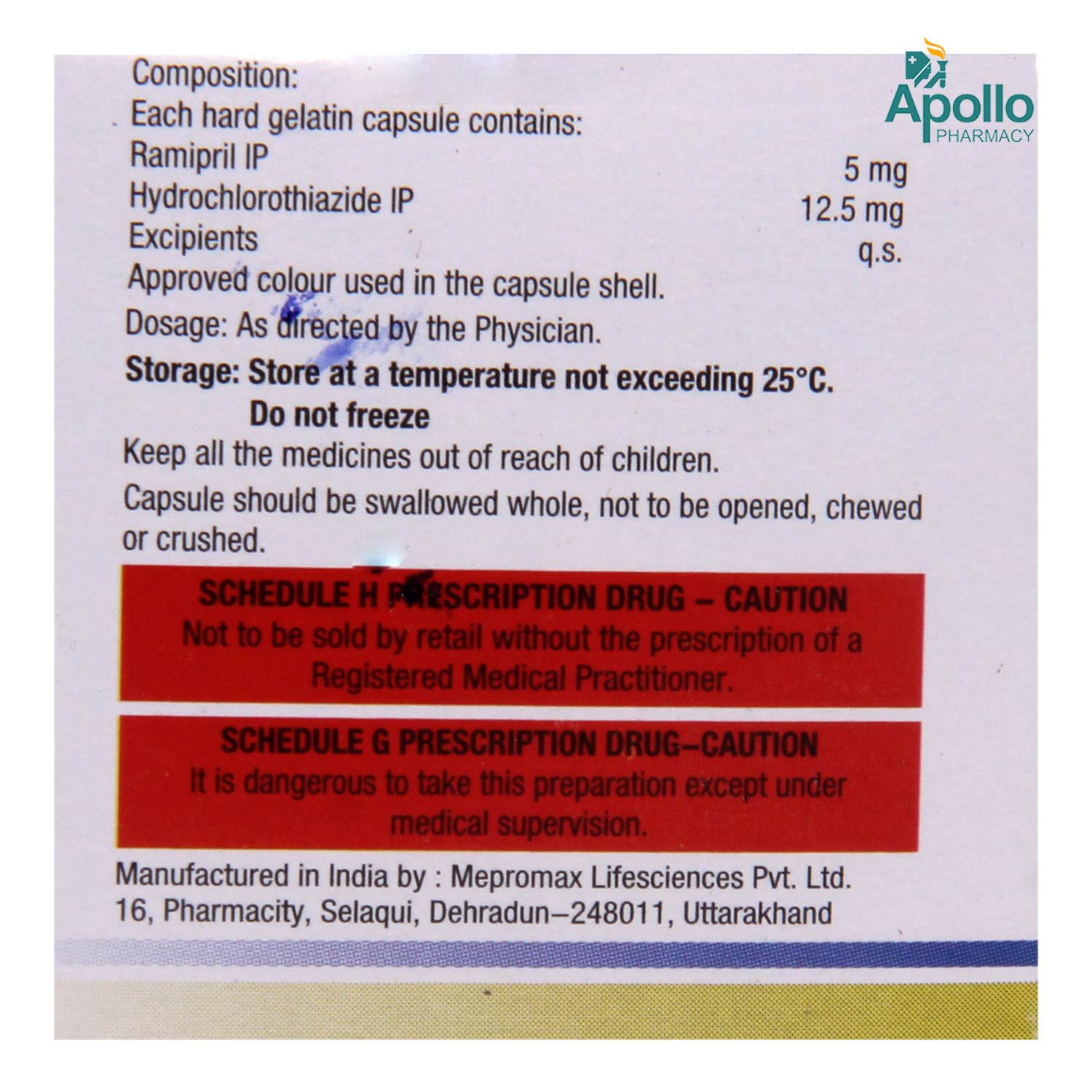 Ramisave H5 Capsule 10's, Pack of 10 Ramisave H5 Capsule 10's, Pack of 10