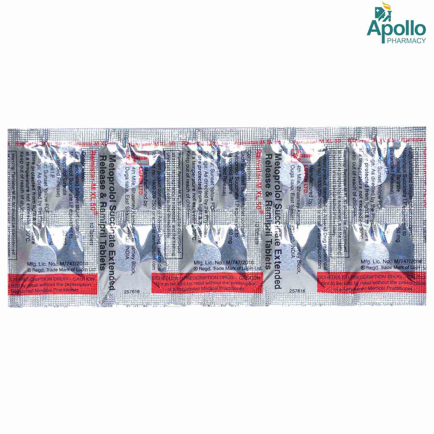 Ramistar-M XL 50 Tablet 10's, Pack of 10 TABLETS Ramistar-M XL 50 Tablet 10's, Pack of 10 TABLETS