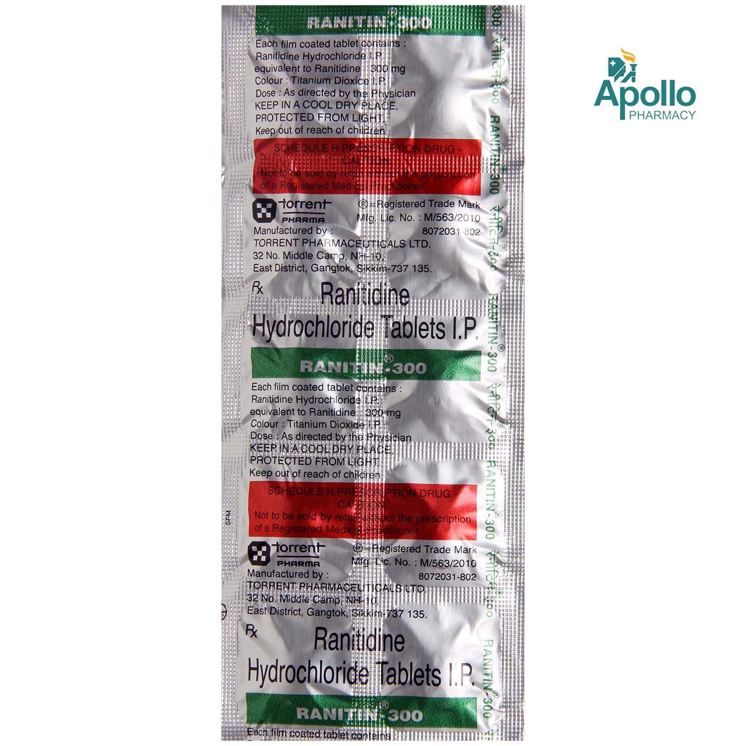 Ranitin 300 mg Tablet 10's, Pack of 10 TABLETS Ranitin 300 mg Tablet 10's, Pack of 10 TABLETS