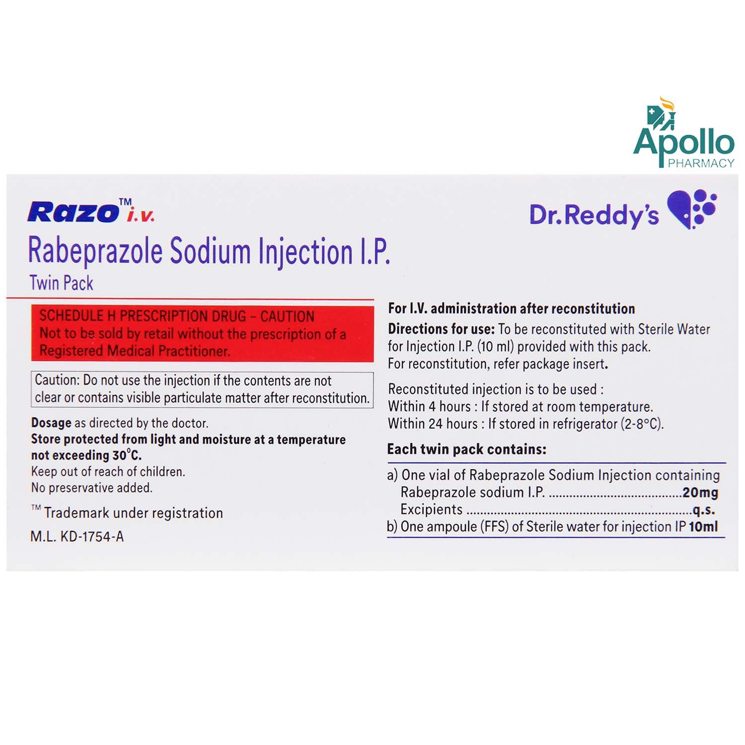 Razo IV Injection 1's, Pack of 1 Injection Razo IV Injection 1's, Pack of 1 Injection