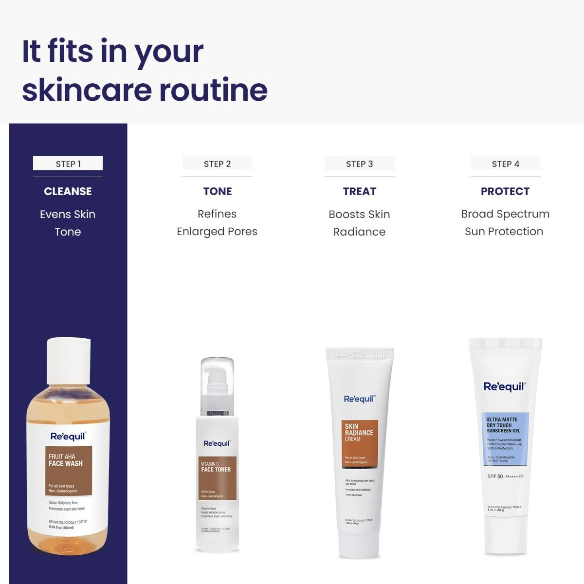 Re'equil Fruit AHA Face Wash 200 ml | Promotes Even Skin Tone | Lightweight | For All Skin Type, Pack of 1 Re'equil Fruit AHA Face Wash 200 ml | Promotes Even Skin Tone | Lightweight | For All Skin Type, Pack of 1